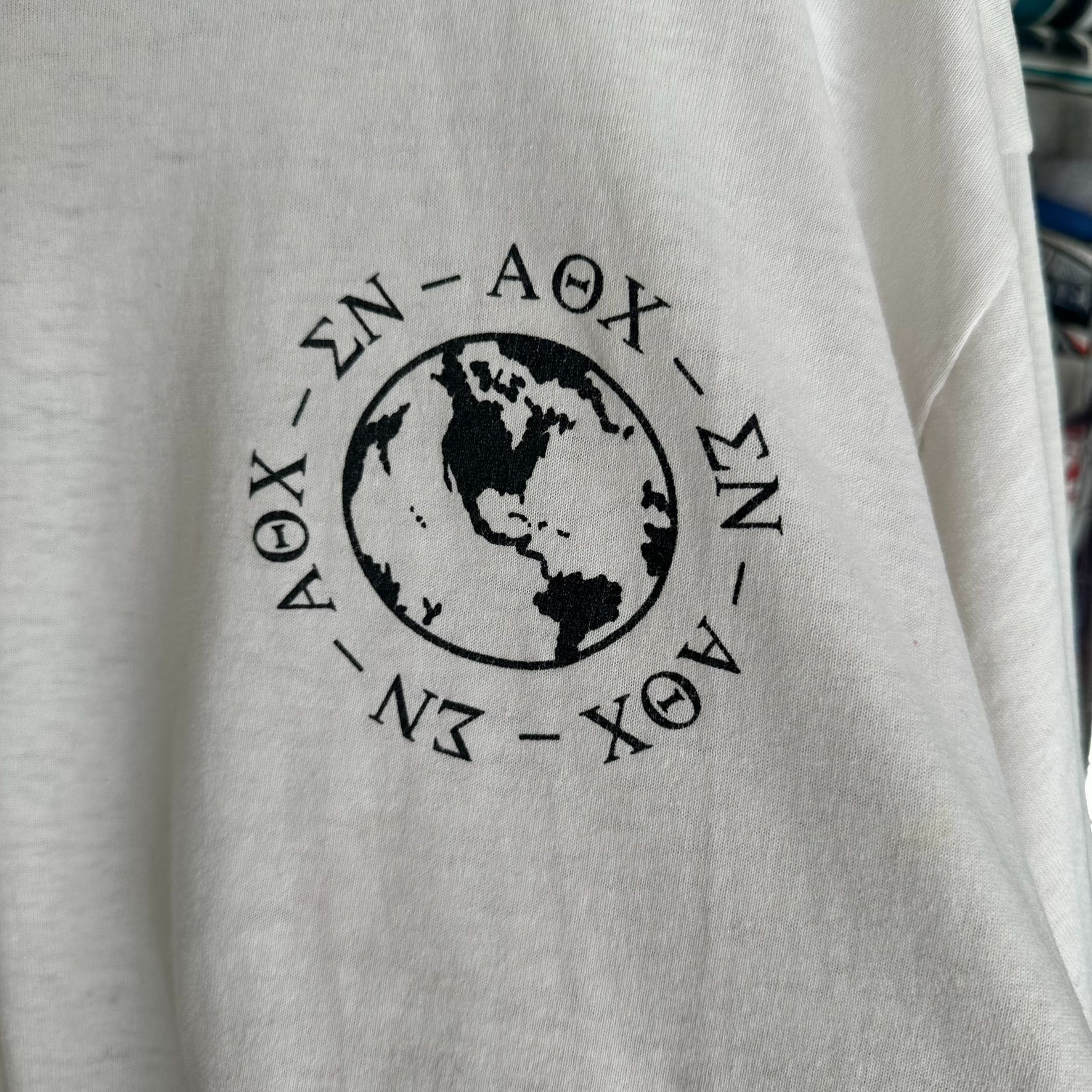Fruit Of The Loom Vintage 90s Save the Earth T-Shirt Gorpcore Environmental Si Size US XL / EU 56 / 4 - 4 Thumbnail