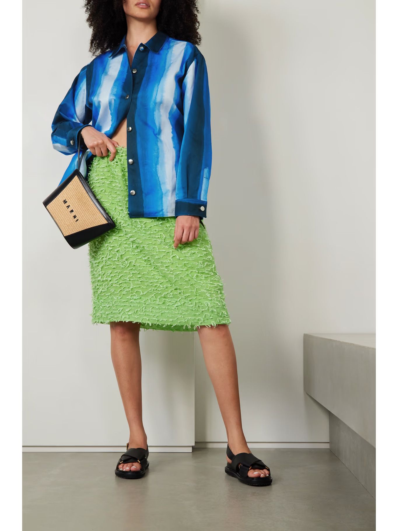 Marni o1y1125 Patterned Shirt in Multicolor Size S / US 4 / IT 40 - 2 Thumbnail