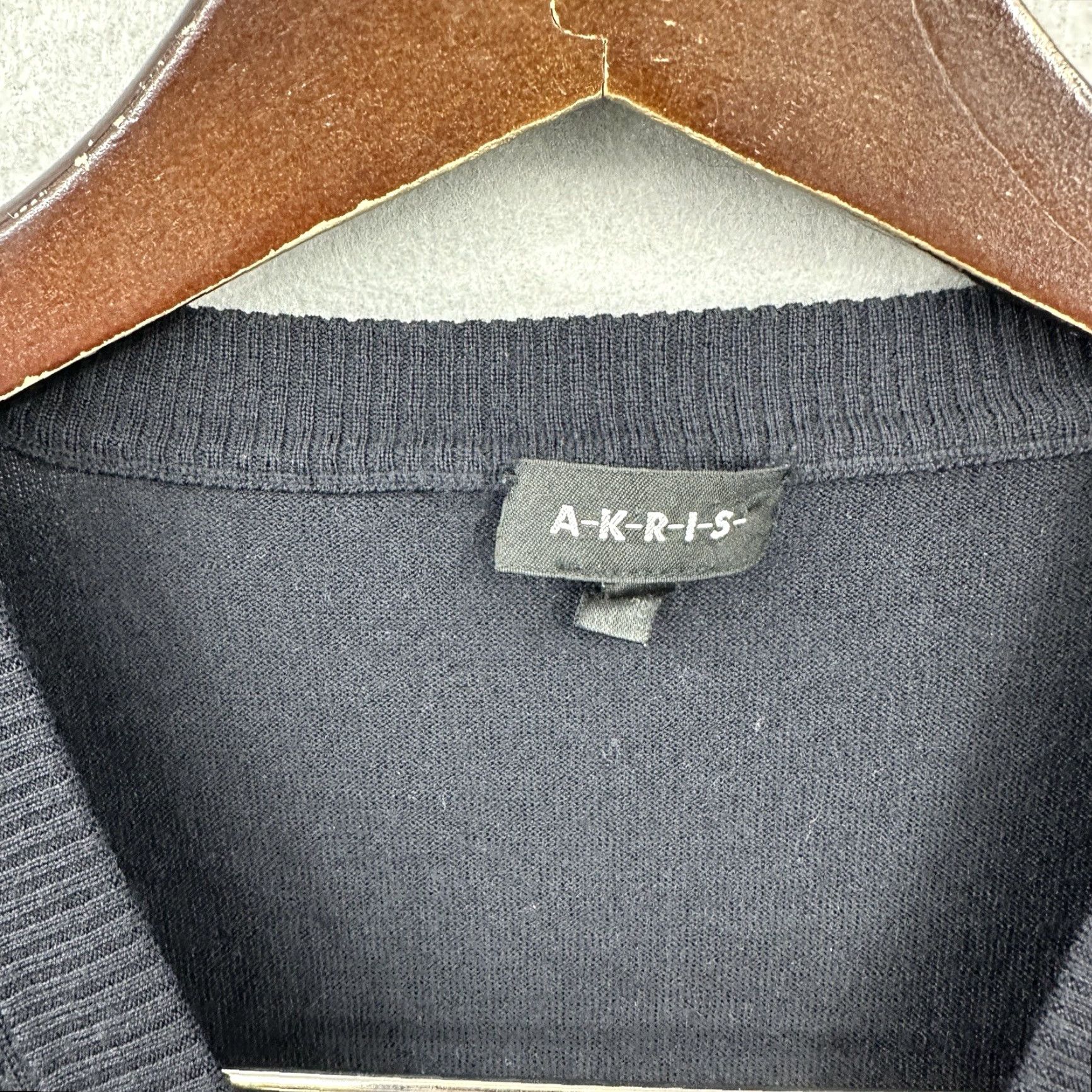 Akris Akris Vest Womens XS Navy Blue Button Front Wool Blend Classic Preppy Style Size XS / US 0-2 / IT 36-38 - 7 Thumbnail