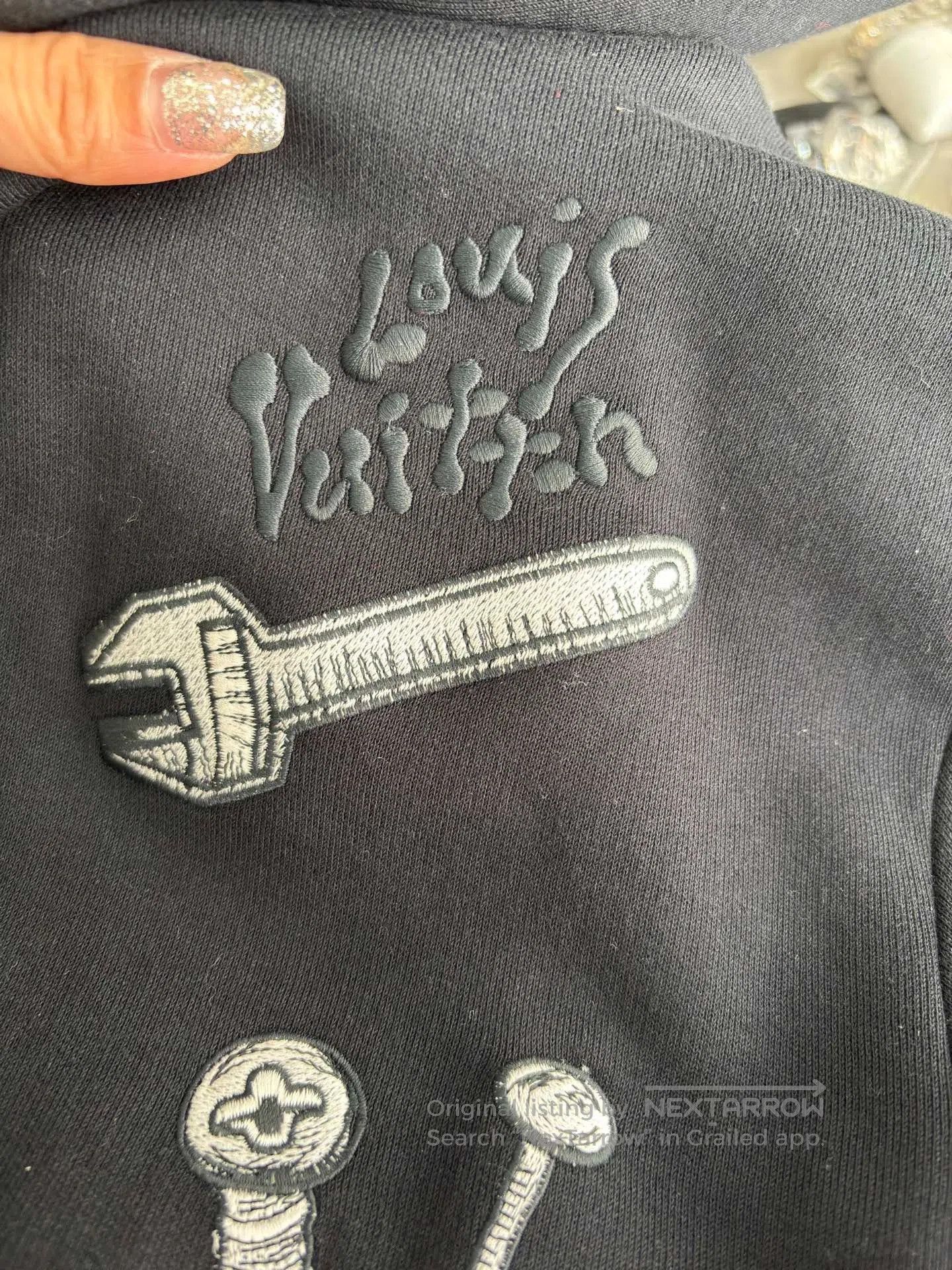 Louis Vuitton LV Black Tool Embroidered Men's Hoodie. Size US S / EU 44-46 / 1 - 6 Thumbnail
