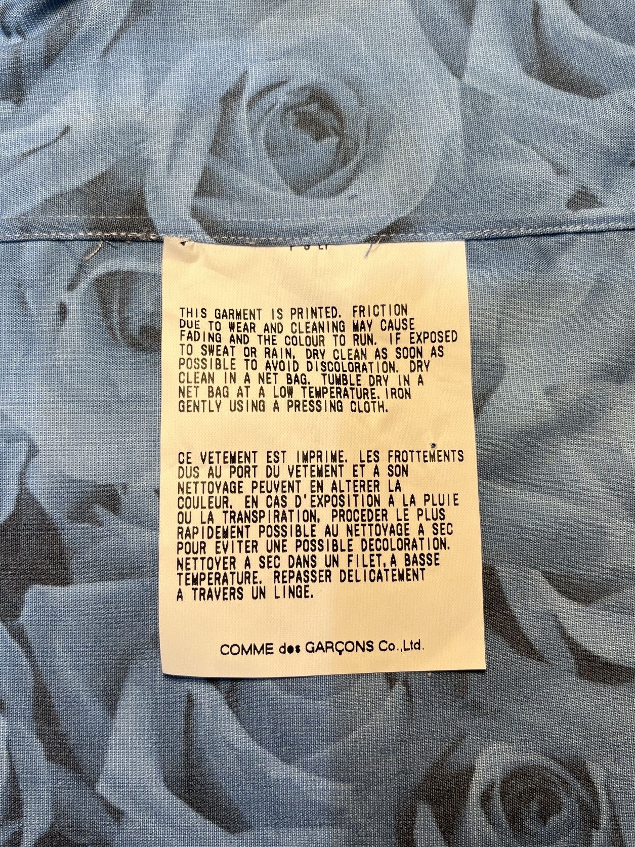 Comme des Garcons Homme Plus COMME des GARÇONS Homme Plus smoked roses button-up shirt Size US L / EU 52-54 / 3 - 4 Thumbnail