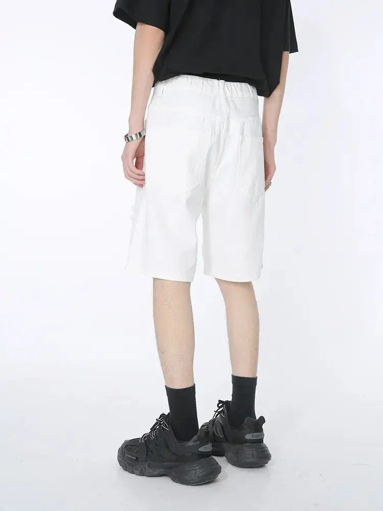 Japanese Brand Retro loose ripped denim shorts Size US 32 / EU 48 - 2 Thumbnail