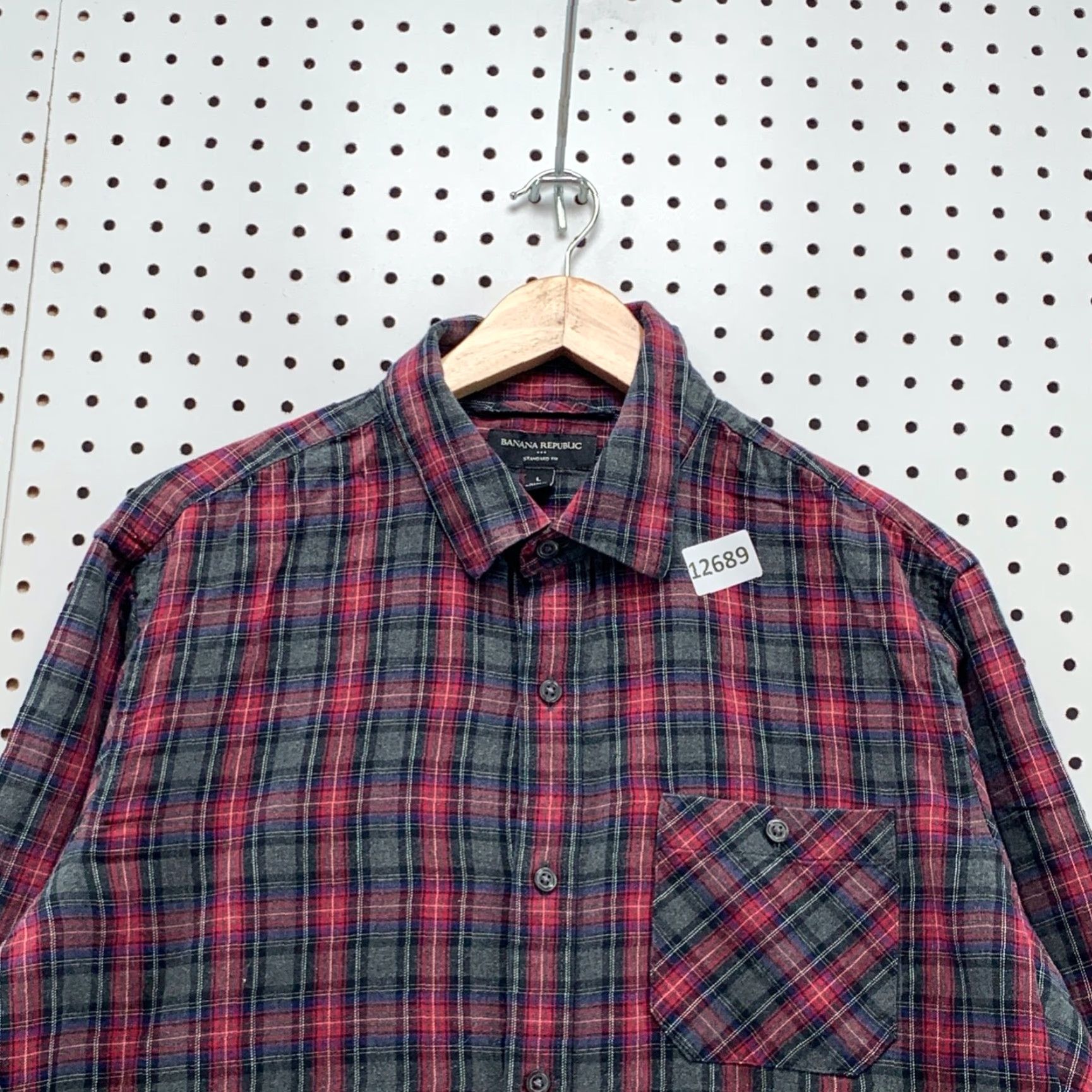 Banana Republic Banana Republic Button Down Shirt Men Size Large Red Black Checker Long Sleeve Shirt Mens Size US L / EU 52-54 / 3 - 2 Thumbnail