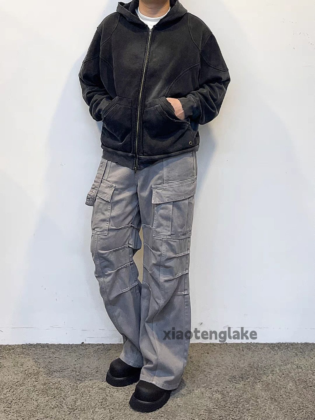 Designer × Japanese Brand × Vintage washed faded punk grunge patchwork cargo pants Size US 28 / EU 44 - 2 Thumbnail