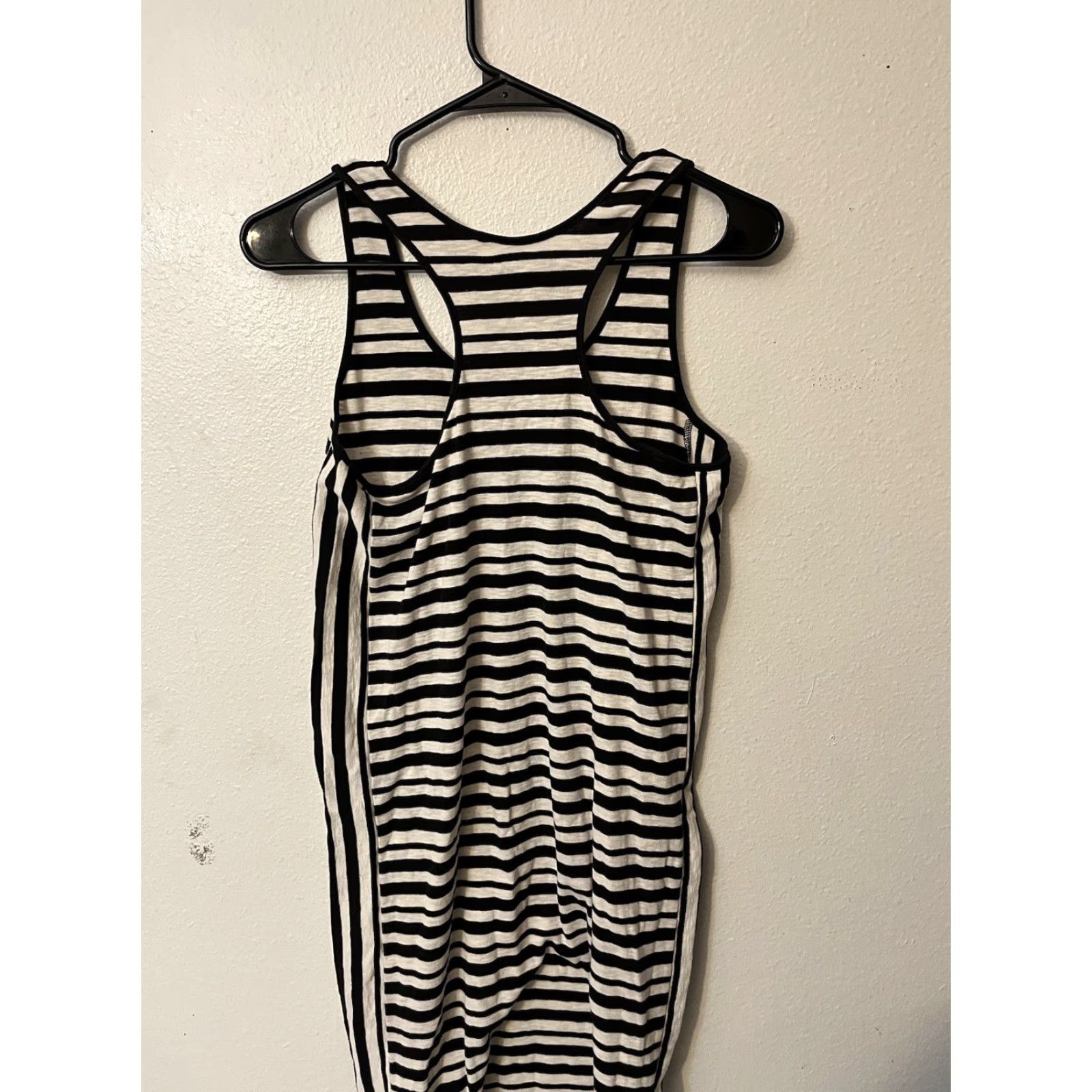Loft VINTAGE LOFT Black White Striped Tank Dress Resortwear Casual Beach M Womens Size M / US 6-8 / IT 42-44 - 2 Thumbnail