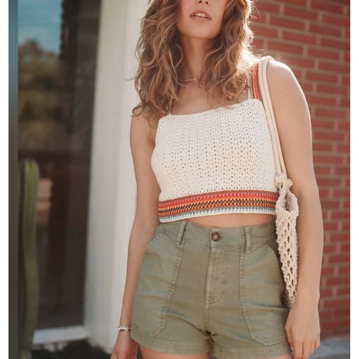 Marine Layer NWT Marine Layer $118 Crochet Crop Top W's XS Caro Tank Whit Size XS / US 0-2 / IT 36-38 - 4 Thumbnail