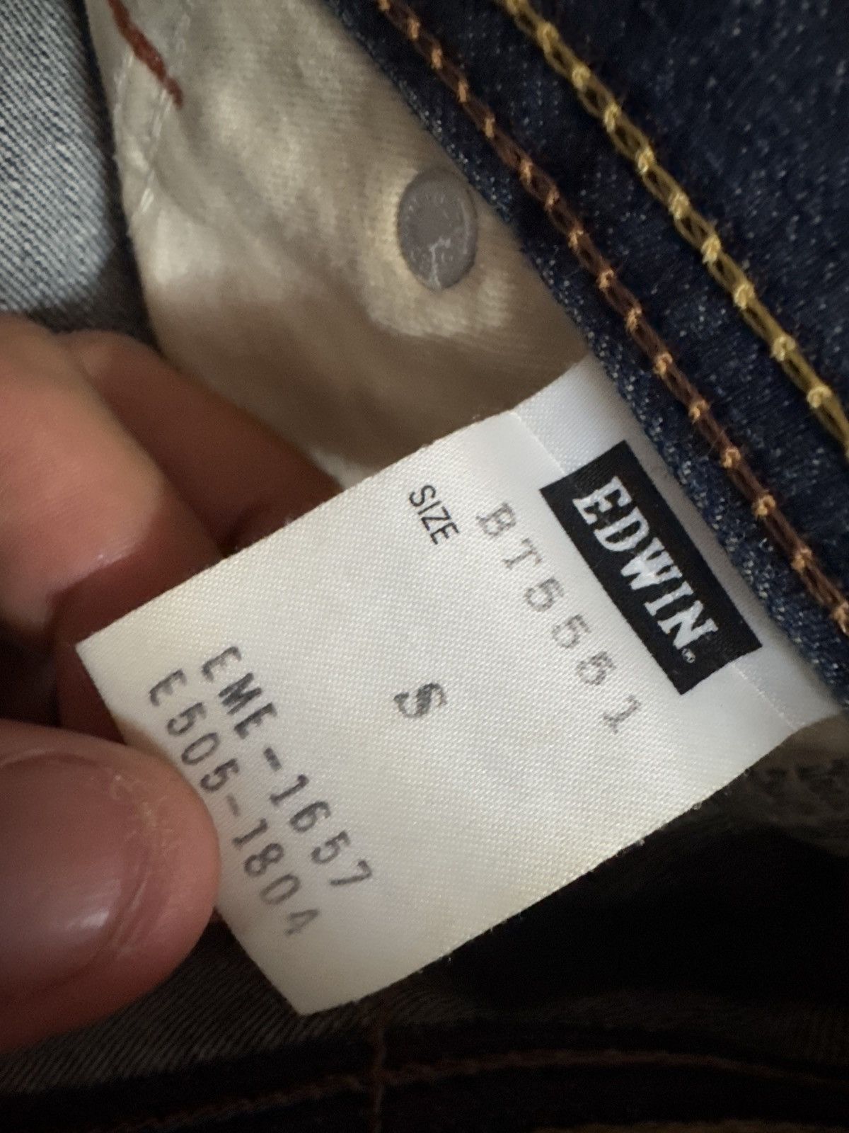 Edwin Vintage Edwin 503 Blue Trip Flared Denim Jeans Size US 31 - 12 Thumbnail