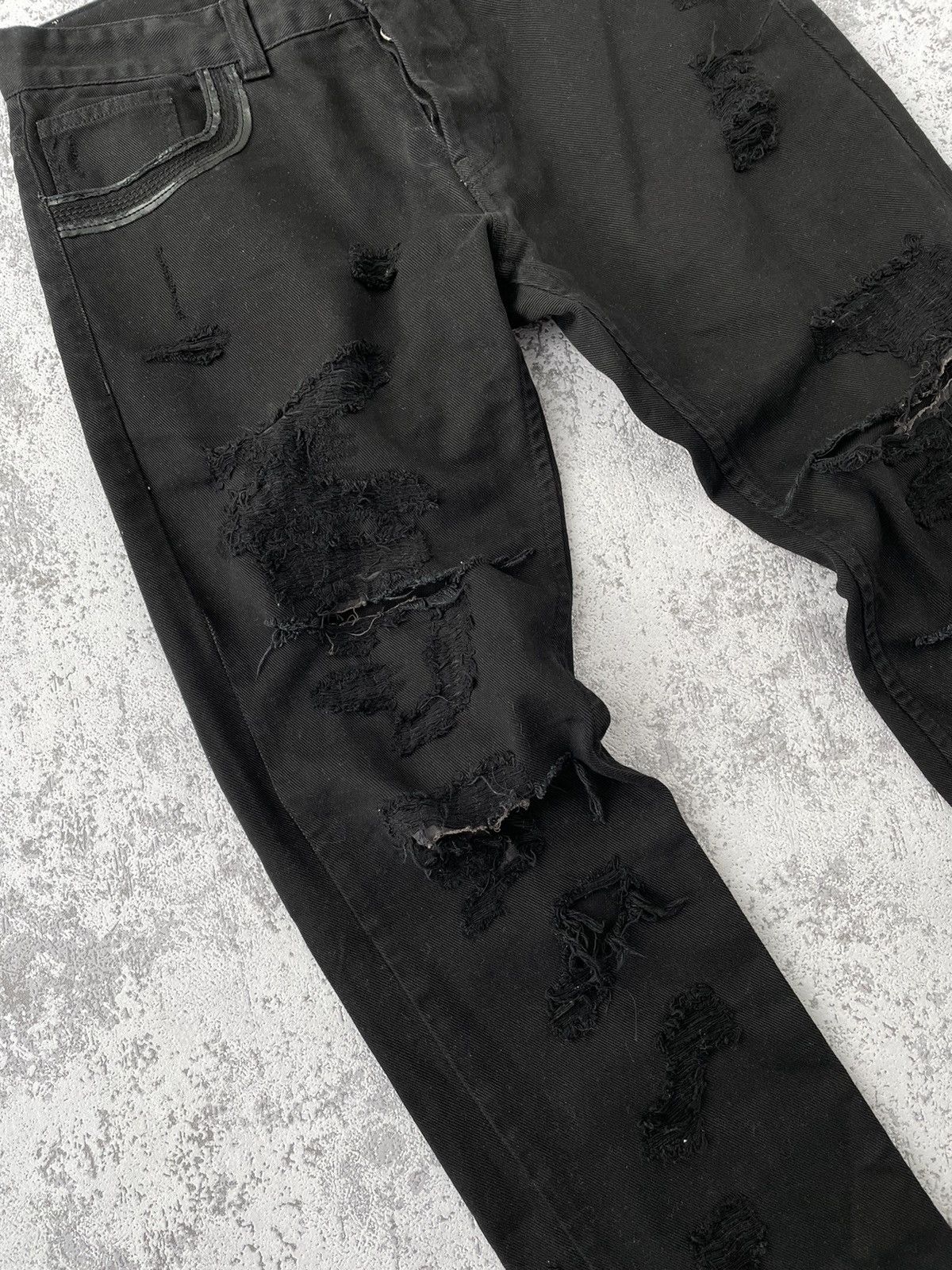 John Galliano Rare❗️John Galliano Distressed Denim Pants Size US 32 / EU 48 - 4 Thumbnail