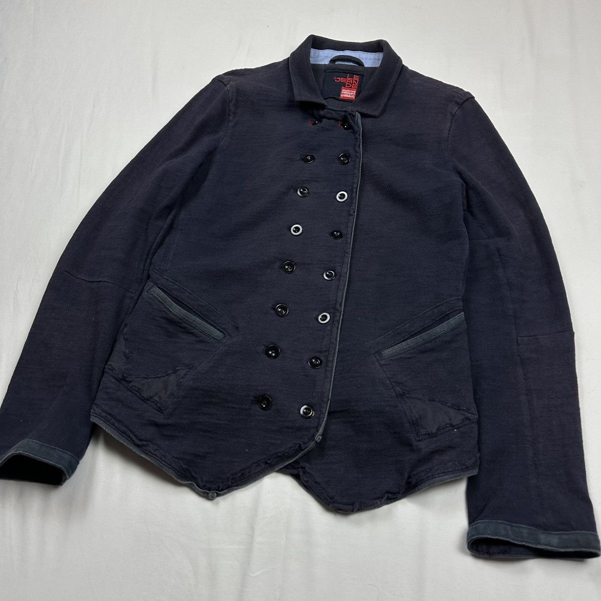 Marithe + Francois Girbaud 00s Marithe Francois Girbaud Asymmetrical Napoleon Cardigan Size L / US 10 / IT 46 - 3 Thumbnail