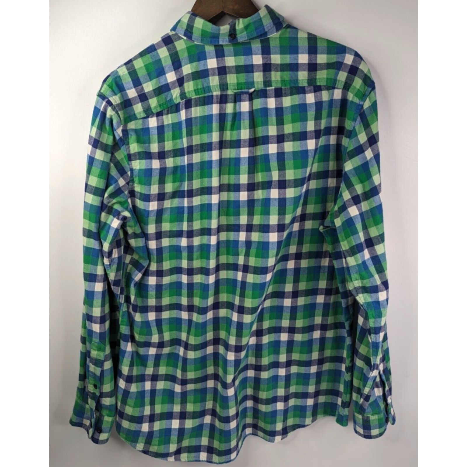Vintage L.L. Bean Shirt Mens Large Green Scotch Plaid Flannel Button-Up Pocketed N/A Size US L / EU 52-54 / 3 - 3 Thumbnail