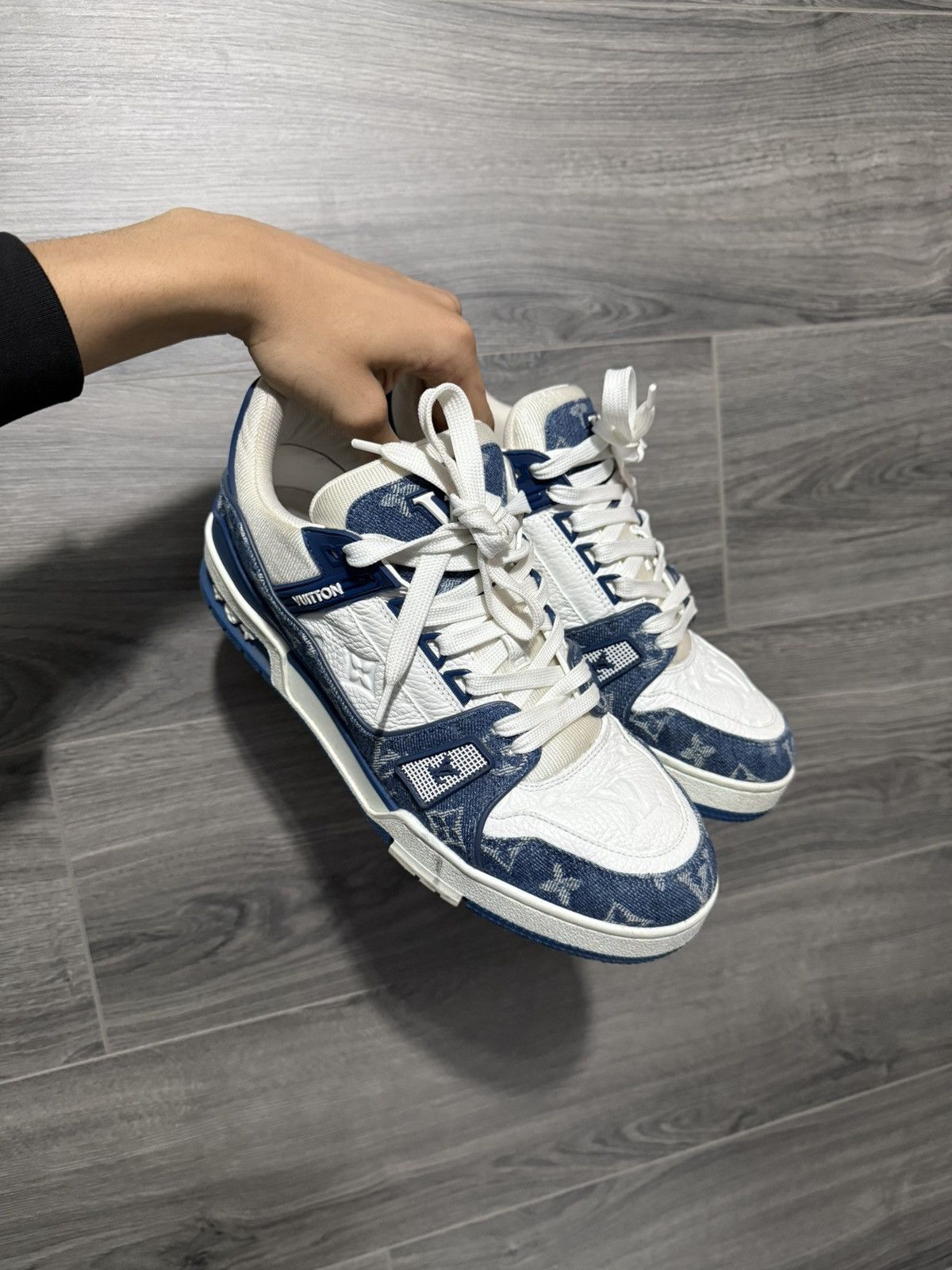 Louis Vuitton Louis Vuitton Denim Monogram Trainers Size US 8.5 / EU 41-42 - 3 Thumbnail