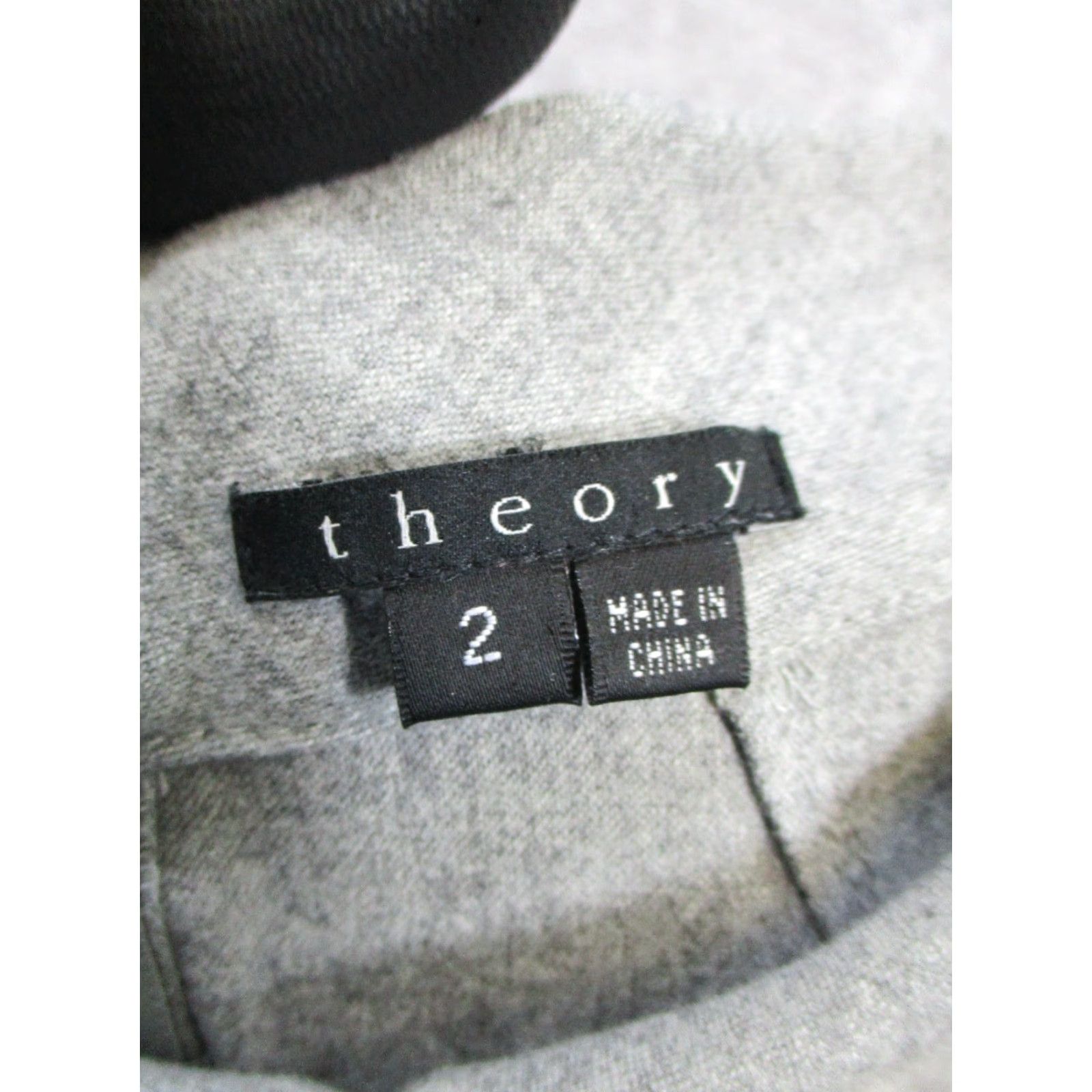 Theory VINTAGE Theory Dress Womens Short Wool Gray Crew Neck Casual Sheath 2 Fall Spring Women's Size XS / US 0-2 / IT 36-38 - 3 Thumbnail