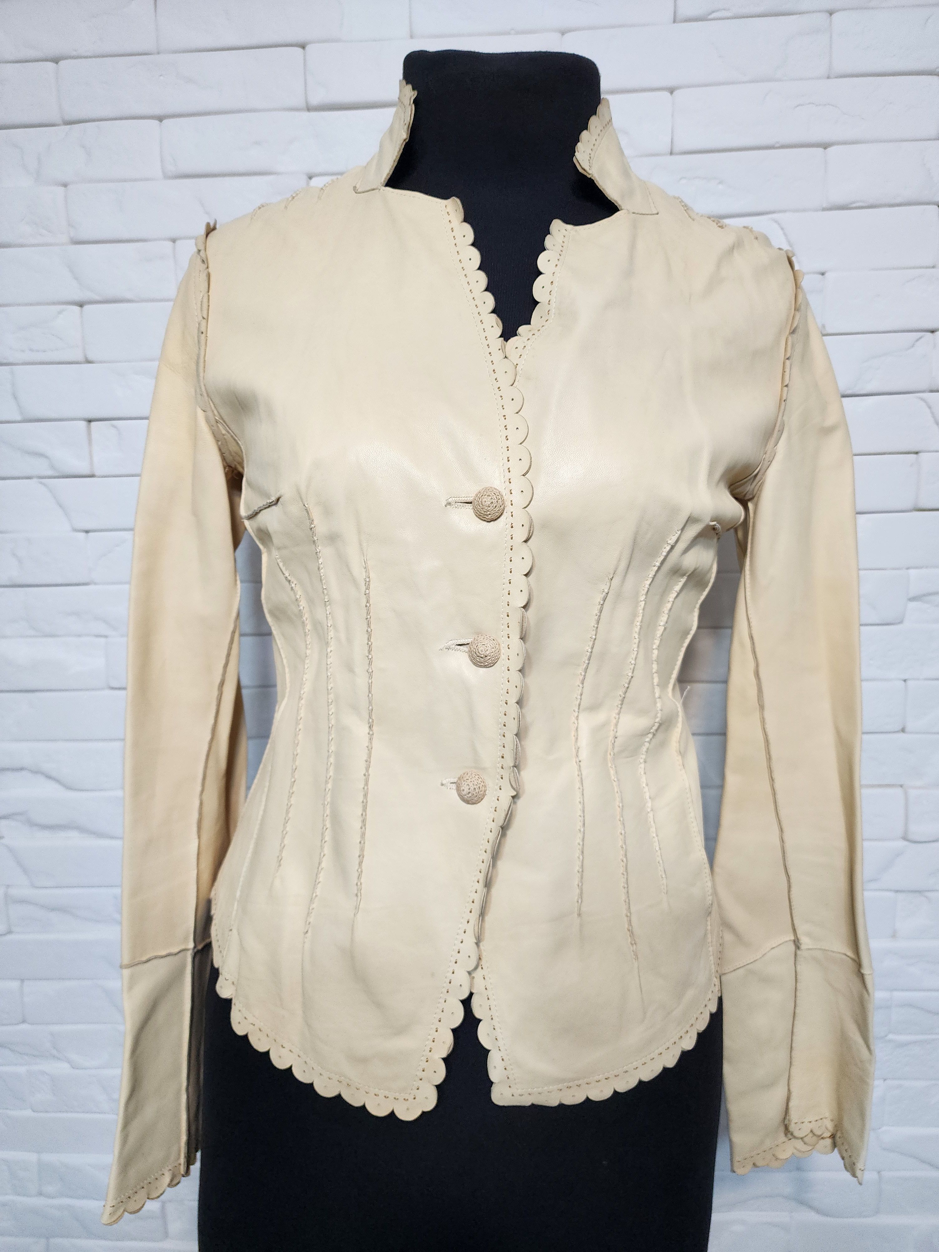 Genuine Leather Yellow Leather Jacket: Women's Lightweight Leather Jacket Size S / US 4 / IT 40 - 1 Thumbnail