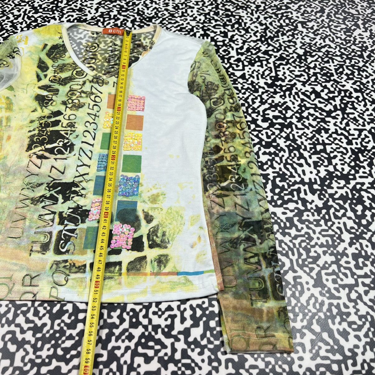 Japanese Brand Vintage Y2K Japanese Mesh Monogram Retro Sexy Longsleeve Size M / US 6-8 / IT 42-44 - 13 Thumbnail