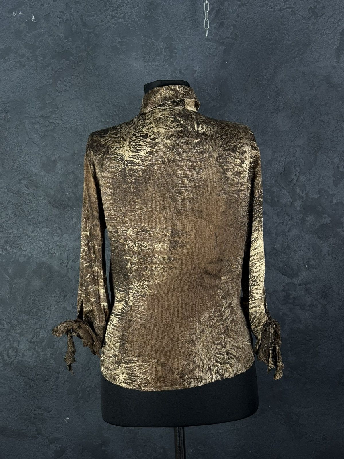 Roberto Cavalli VTG Roberto Cavalli Silk Snakeskin Print Long Sleeve Button Size S / US 4 / IT 40 - 10 Thumbnail