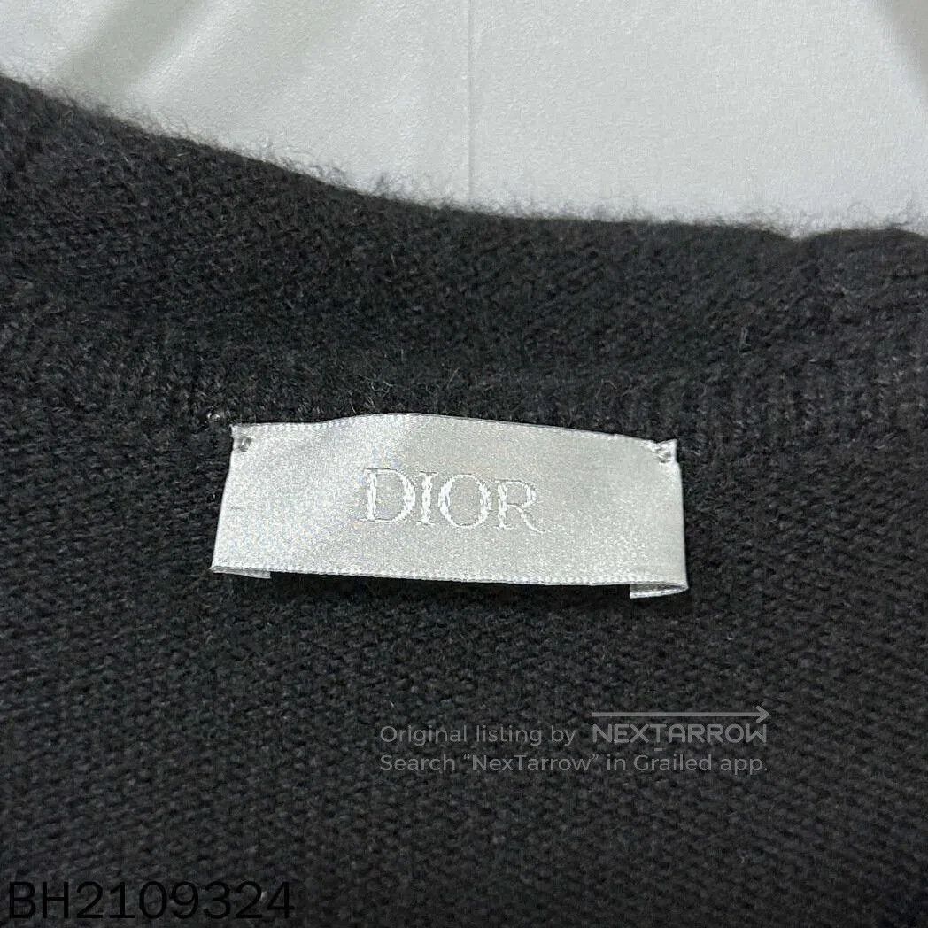 Dior black logo embroidered cashmere hoodie jacket. Size US S / EU 44-46 / 1 - 6 Thumbnail