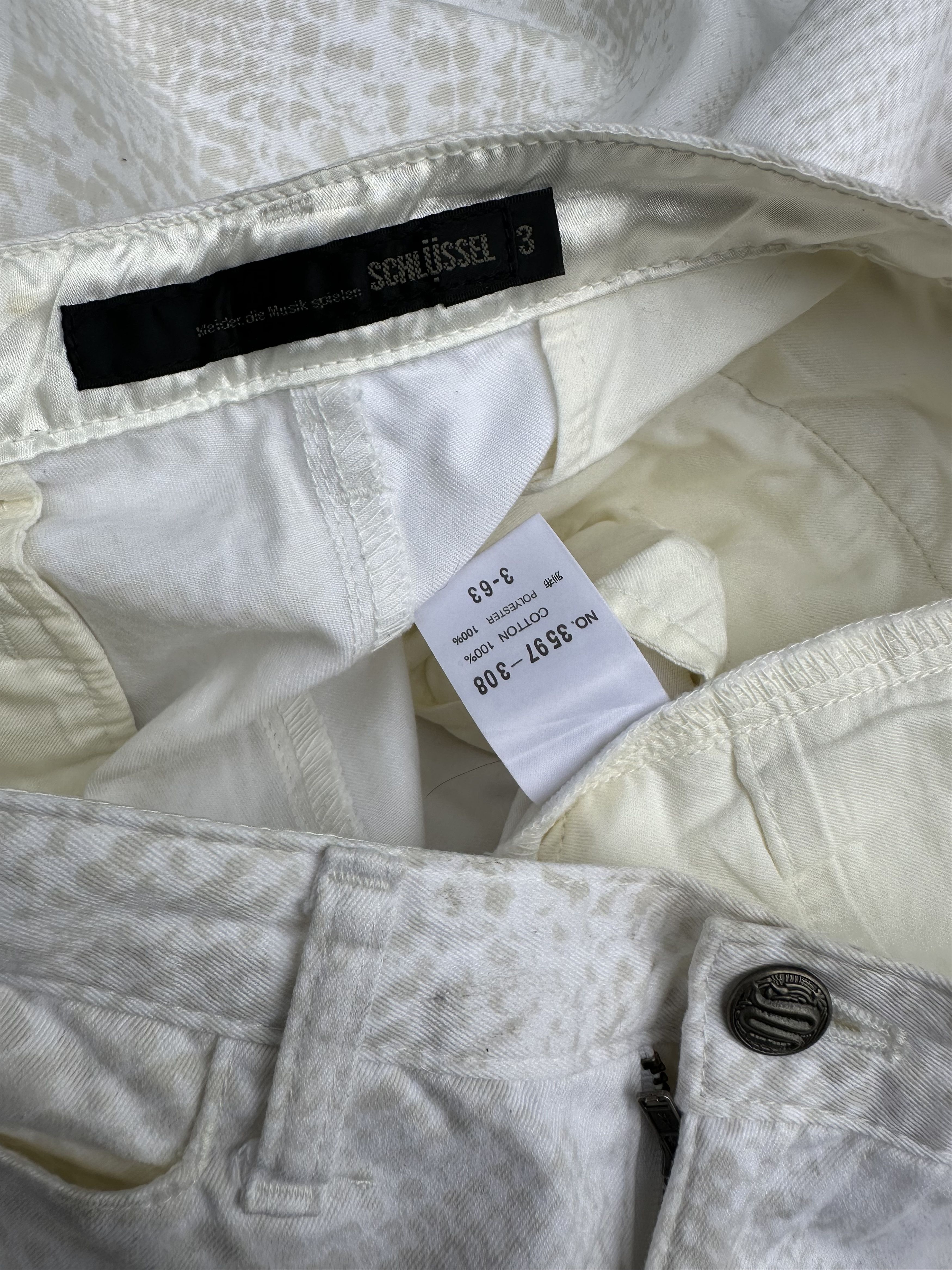 Hysteric Glamour Japanese Brand Schlussel White Scale Flare Denim Pant Size US 32 / EU 48 - 20 Thumbnail