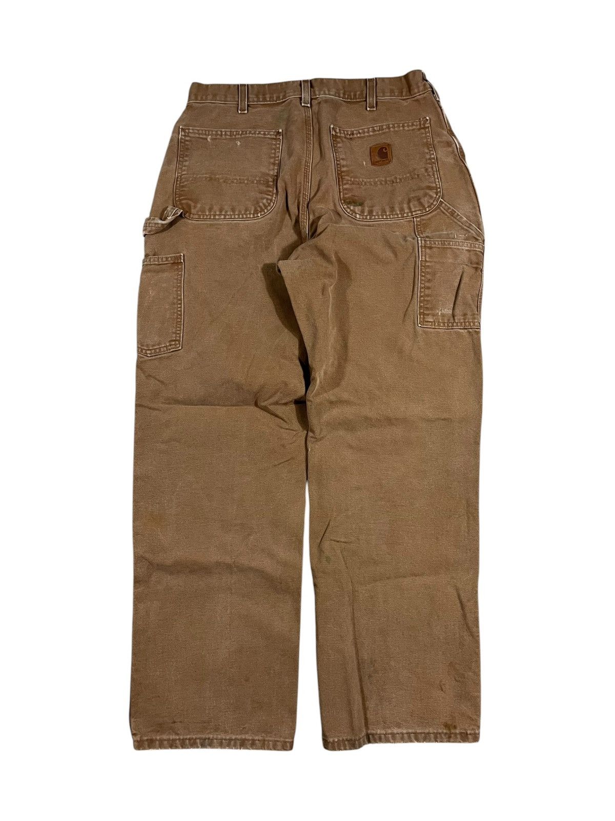 Carhartt Carhartt B11 BRN Work Pants Faded Distressed Brown Size US 33 - 2 Thumbnail