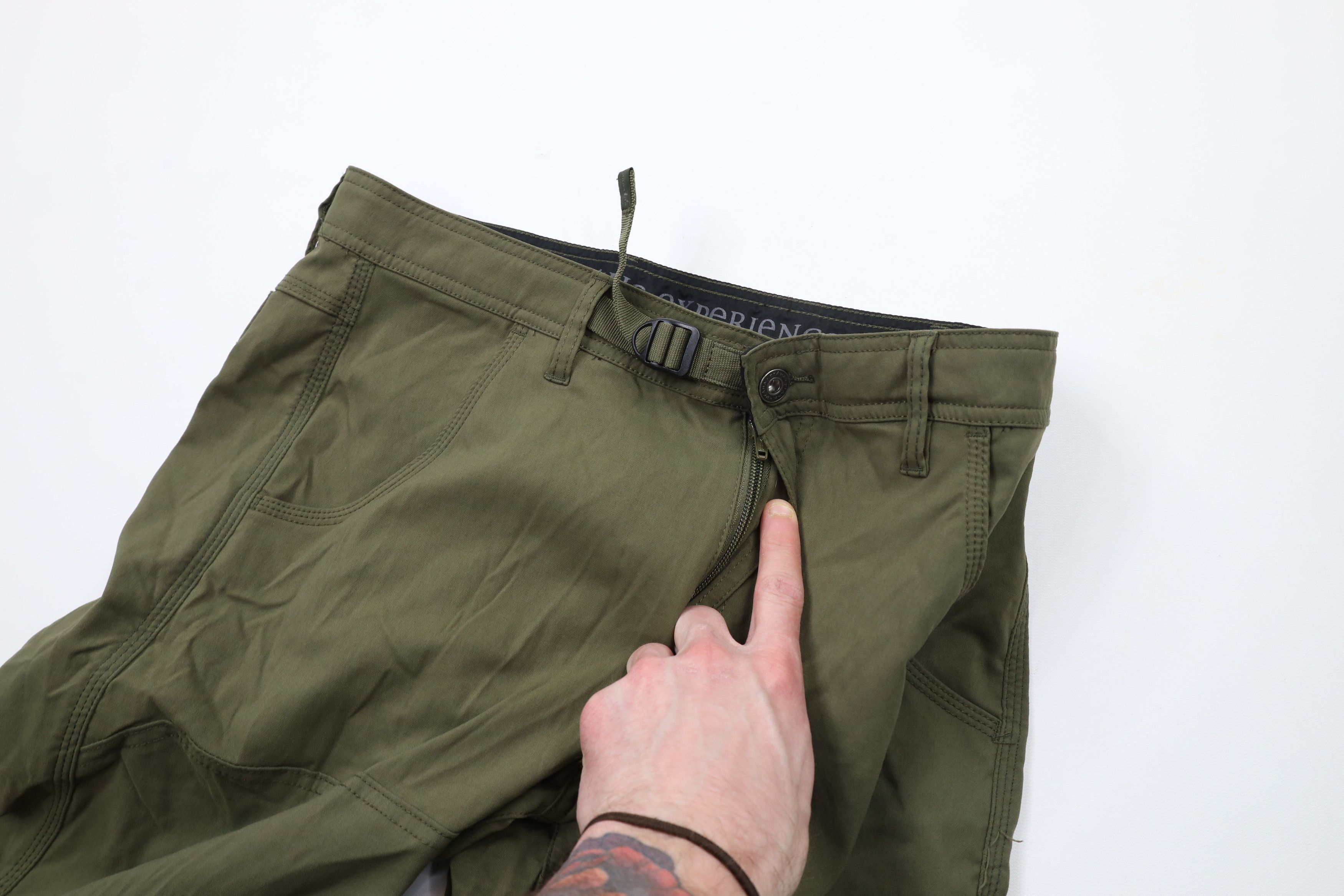Prana × Vintage prAna Breathe Belted Zion II Hiking Trail Pants Olive Green Size US 32 / EU 48 - 8 Thumbnail