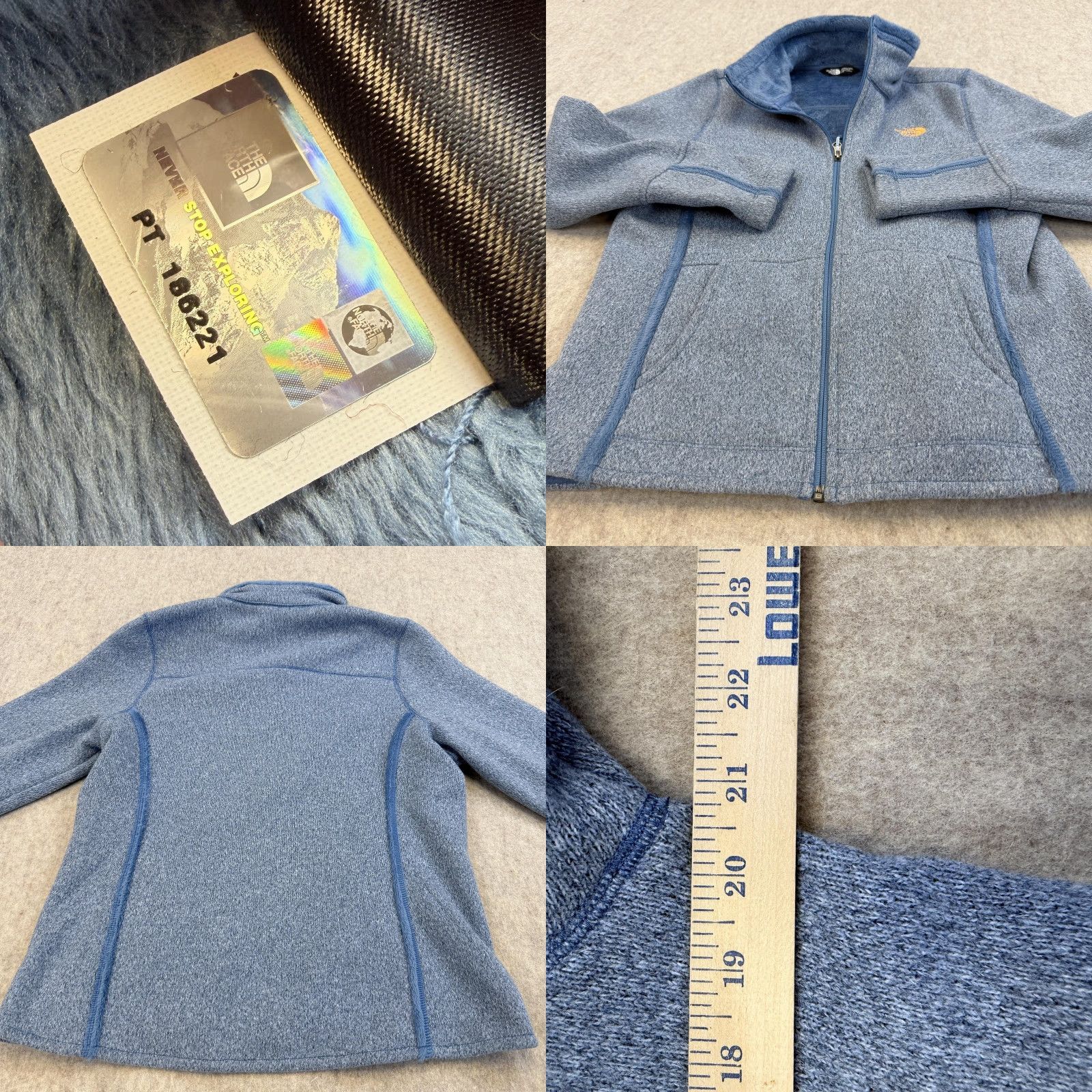 The North Face The North Face Jacket Womens Large Blue Fleece Full Zip Lined Polyester Pockets Casual Travel Size L / US 10 / IT 46 - 8 Thumbnail