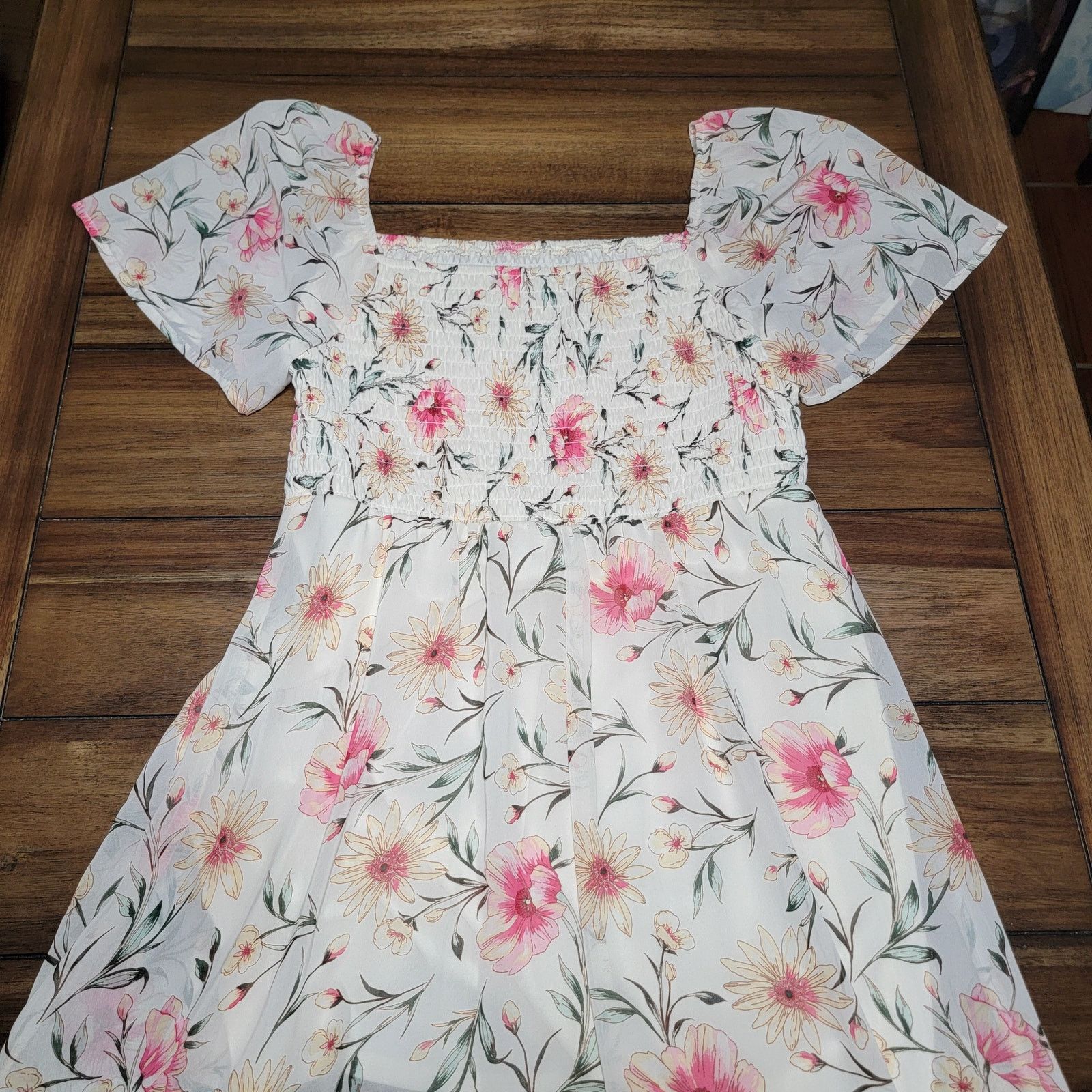 Other Lily Rose Short Sleeve Summer Hi-Low Dress w/ Flowers - XL Size XL / US 12-14 / IT 48-50 - 5 Thumbnail