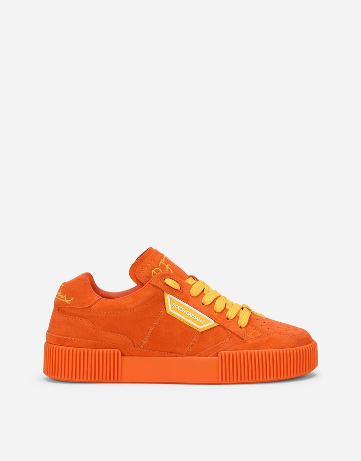 Dolce & Gabbana o1y0925 Suede Low-Top Sneakers in Orange Size US 5 / IT 35 - 1 Thumbnail