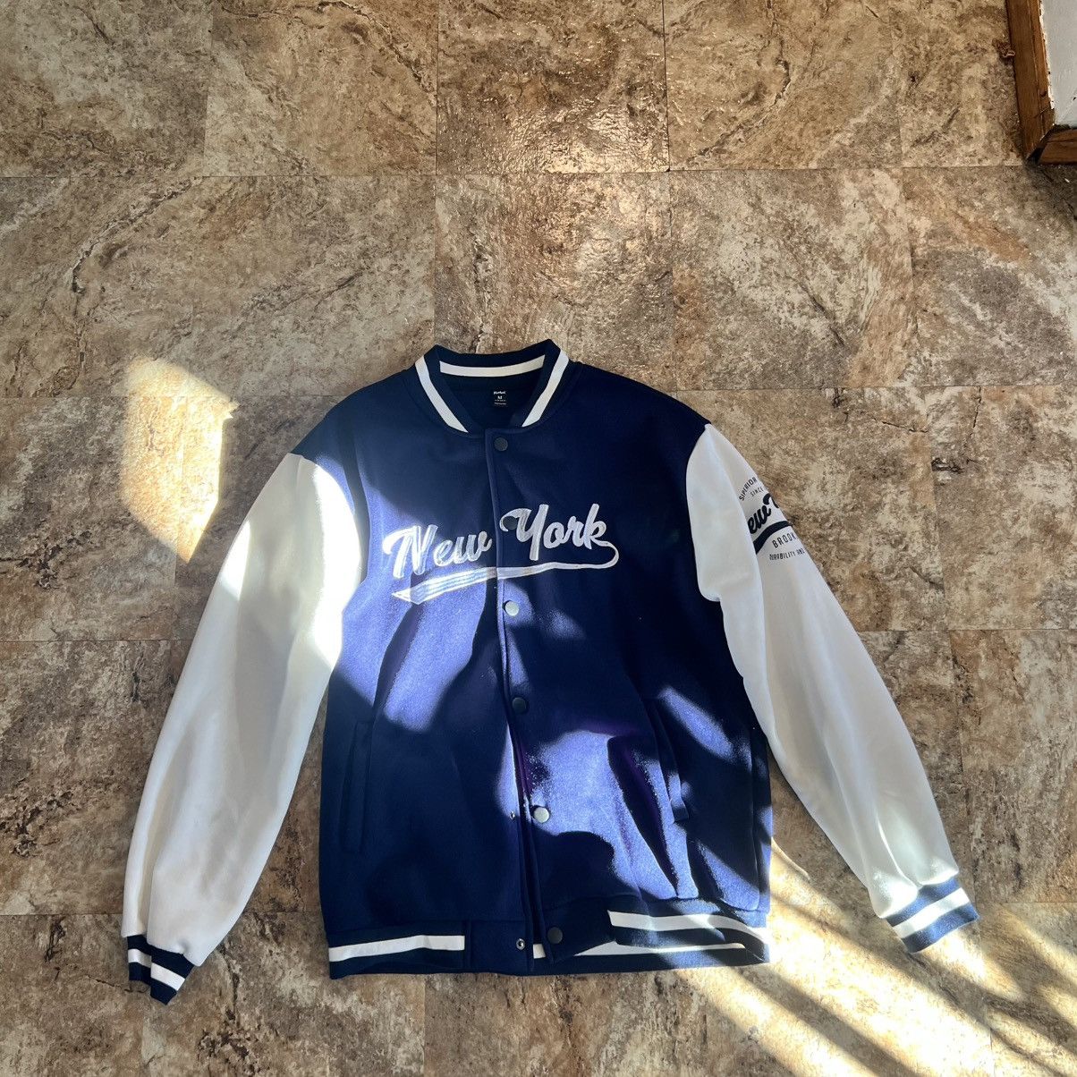 Vintage Vintage New York Varsity Jacket Size US M / EU 48-50 / 2 - 1 Thumbnail