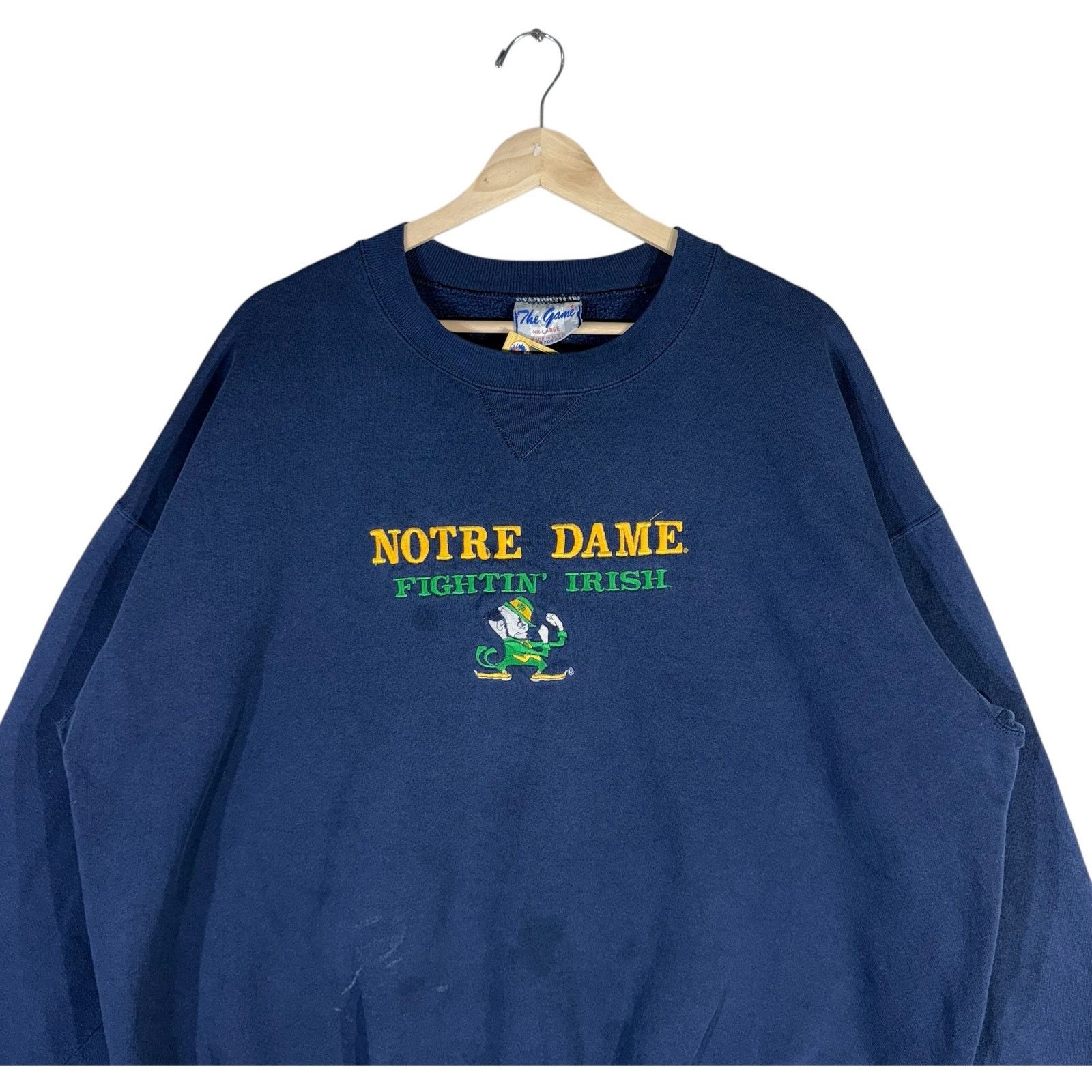 The Game VTG Notre Dame University Fightin Irish Spellout Crew XXL Size US XXL / EU 58 / 5 - 2 Thumbnail
