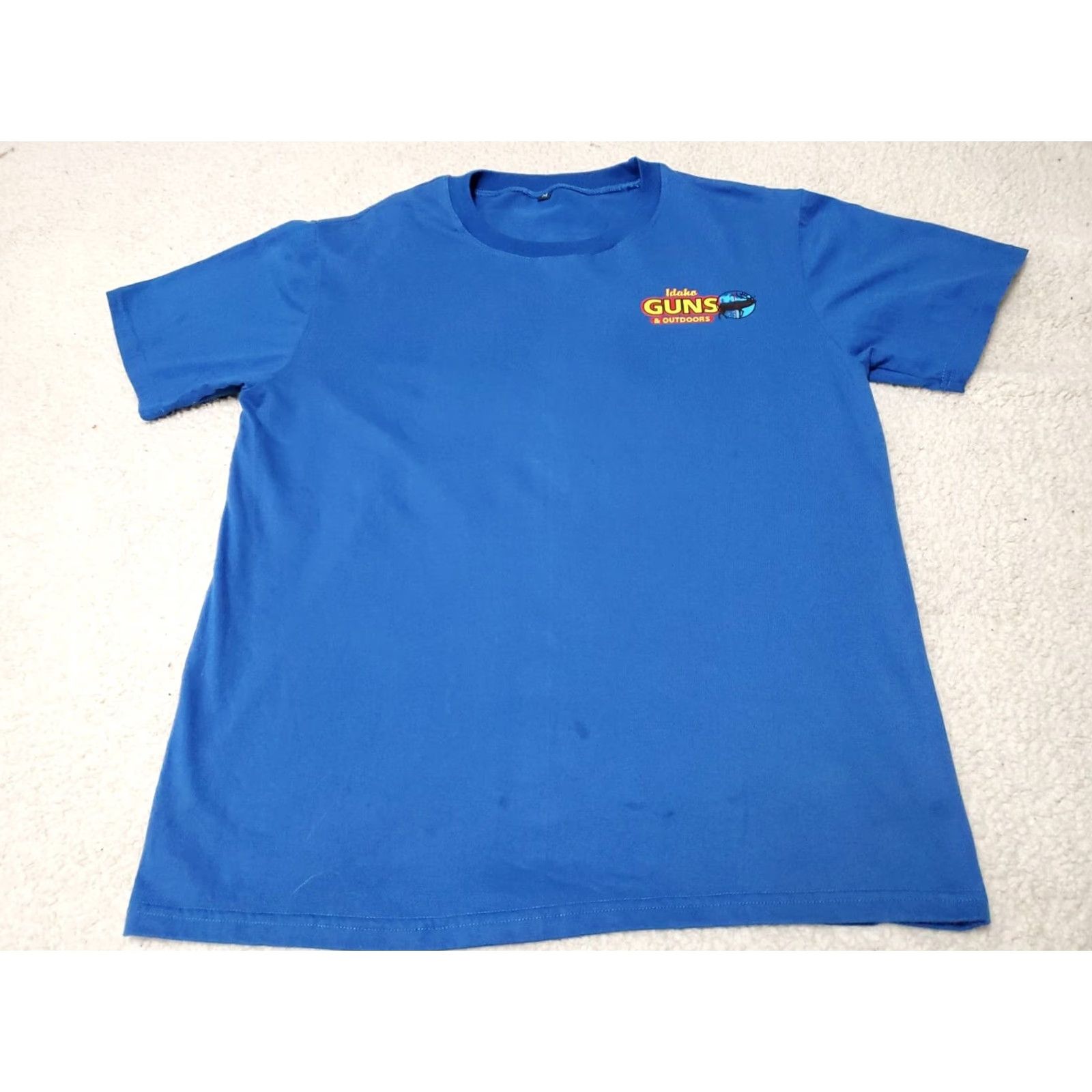 Vintage Idaho Guns & Outdoors "Not Legal in California" Blue T-Shirt SZ M Size US M / EU 48-50 / 2 - 3 Thumbnail