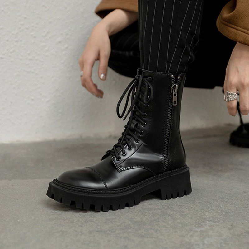 Balenciaga Balenciaga Tractor Boots - Black Calf Leather Size US 6 / EU 39 - 20 Thumbnail
