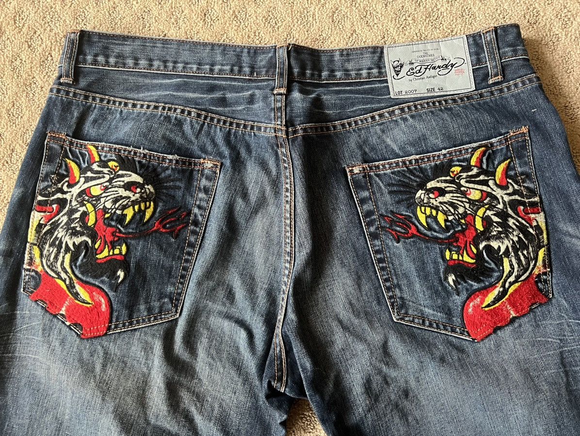 Christian Audigier × Ed Hardy Demon Tiger Lot 2007 Ed Hardy By Christian Antiger Size US 42 / EU 58 - 3 Thumbnail