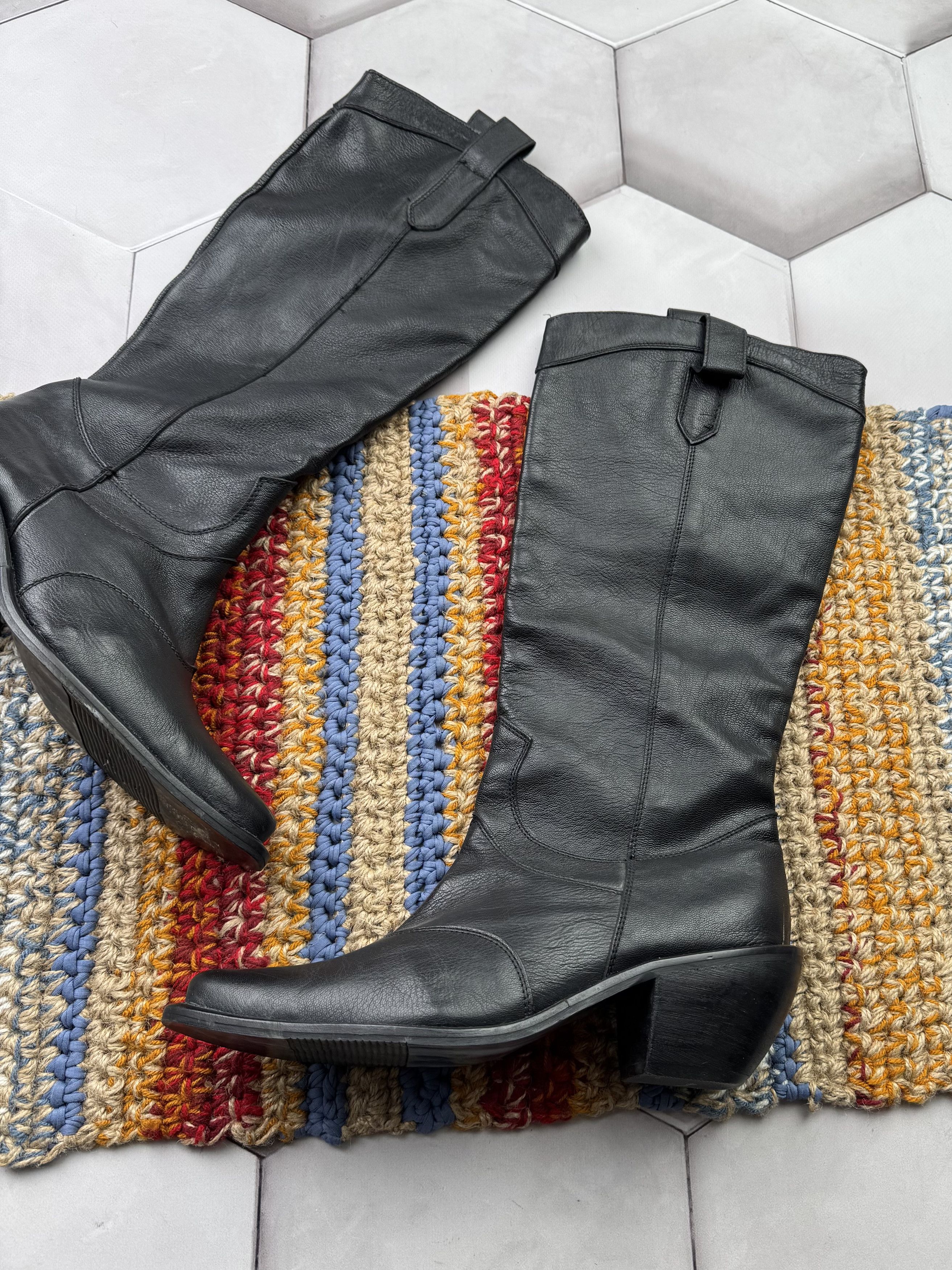 Japanese Brand Vintage Leather Boots (E4) Size US 8.5 / IT 38.5 - 3 Thumbnail