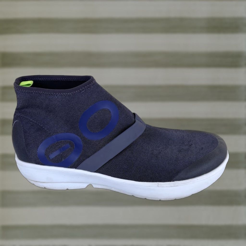 Vintage OOFOS Oomg Fibre Slip-On High Top Boots Womens 9.5 Heather Blue Recovery Slip-On Shoes Size L / US 10 / IT 46 - 1 Thumbnail