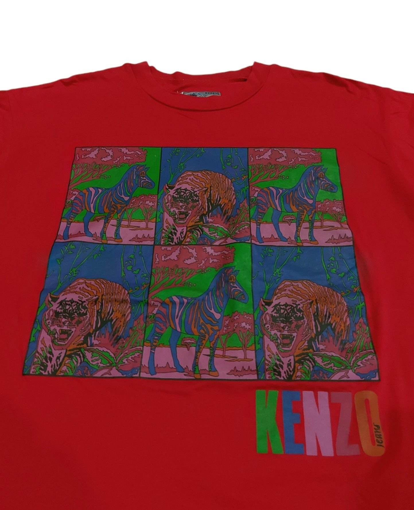 Kenzo Deadstock Vintage Kenzo "Predator & Prey" Single Stitch Tee Size US L / EU 52-54 / 3 - 2 Thumbnail