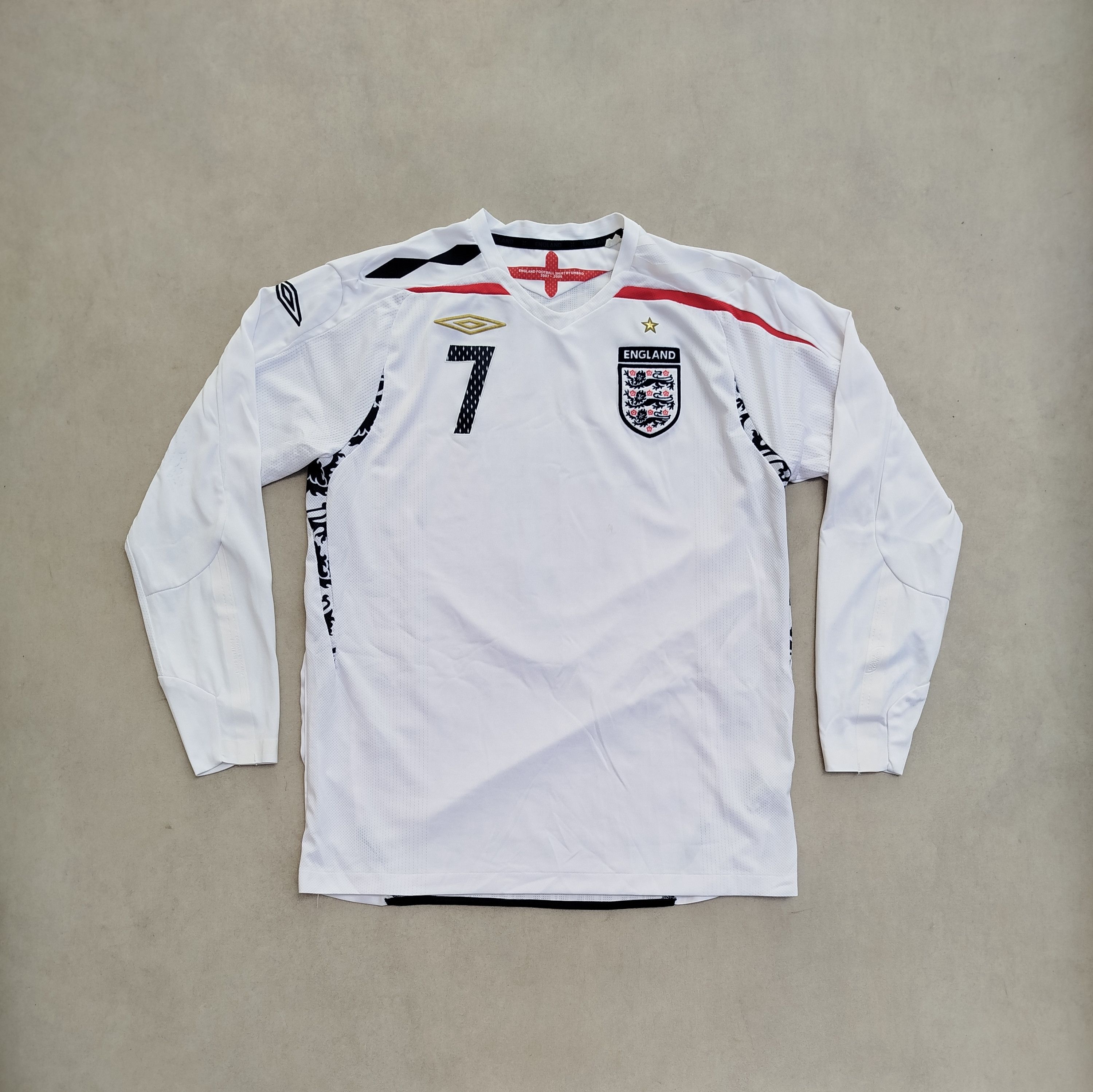 England national team 2007 soccer jersey UMBRO Beckham se L