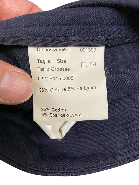 Piazza Sempione Navy tapered cigarette pant with waistband Size 30" / US 8 / IT 44 - 9 Thumbnail