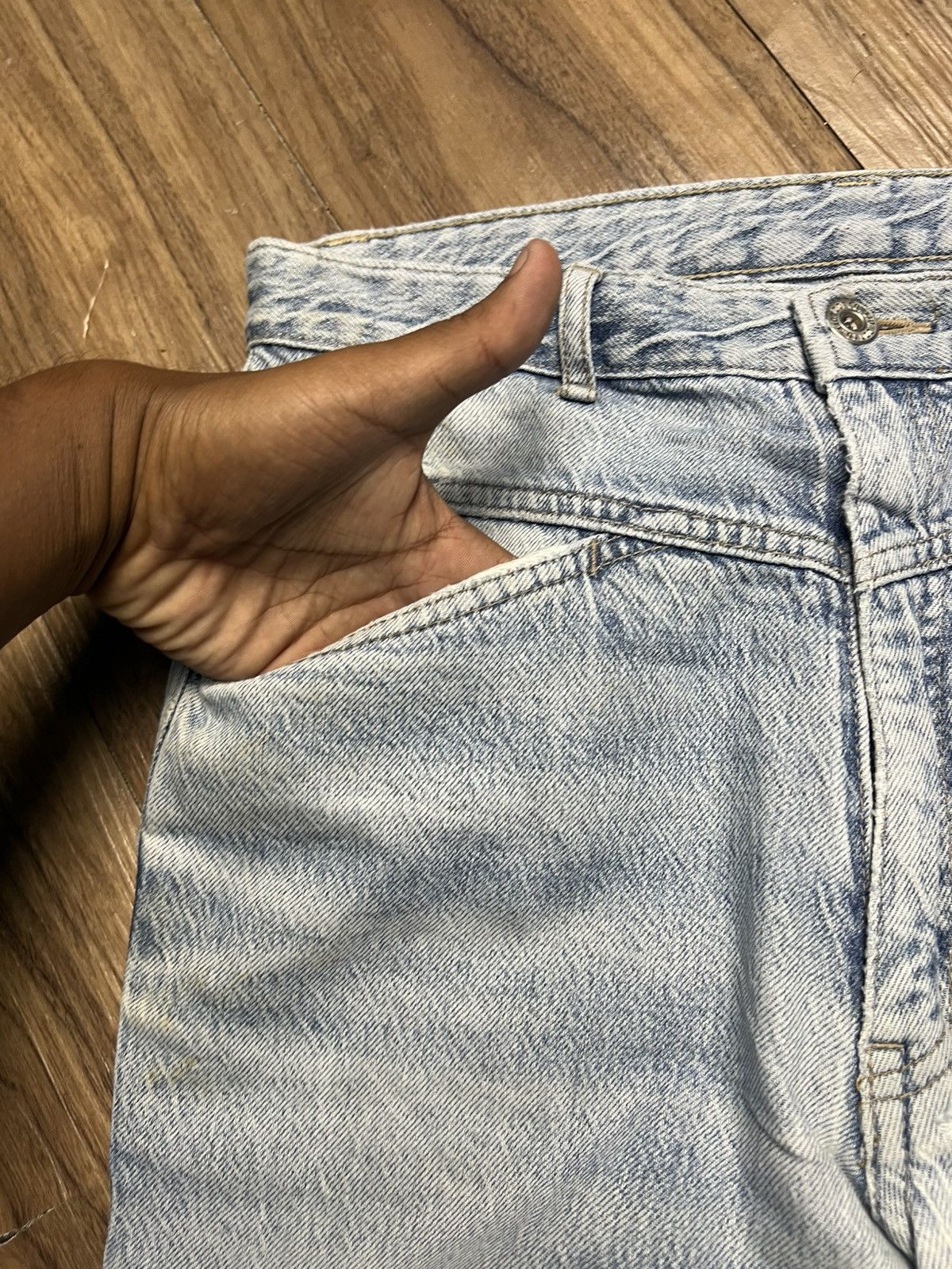 Le Grande Bleu (L.G.B.) DOT CO., LTD. Vintage Light Wash High-Waist Denim Jeans (41) Size US 29 - 5 Thumbnail