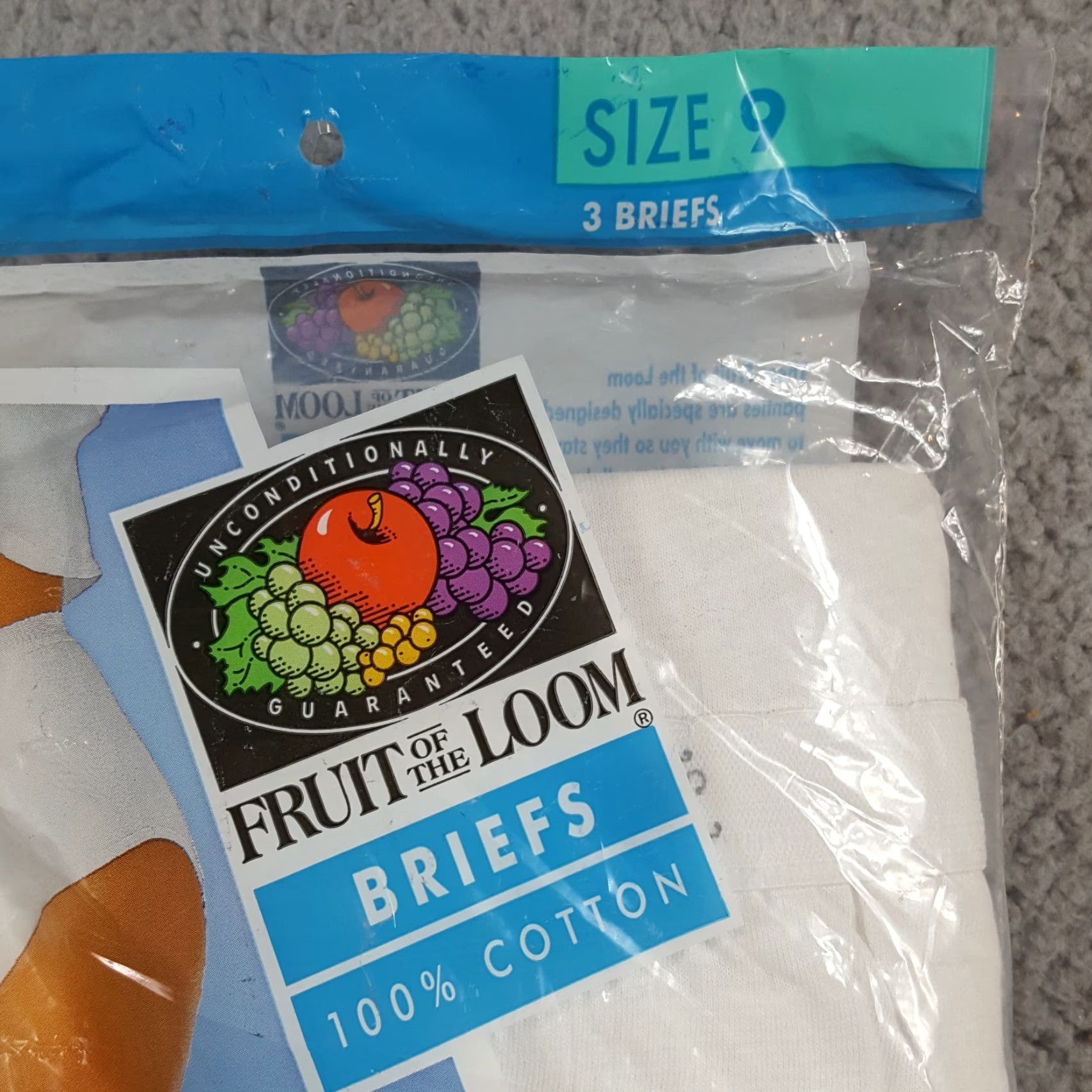 Fruit Of The Loom VINTAGE Fruit of the Loom 3 Pack Briefs Women's Size 9 Cotton White 90s Retro Underwear Panties Girls/ Womens? Size ONE SIZE - 2 Thumbnail
