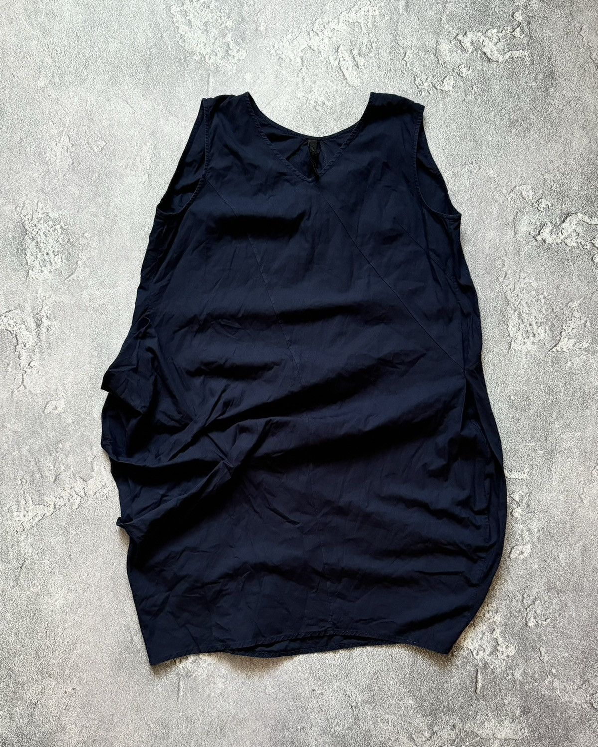 Vintage Provocation 46 dark blue dress relaxed sleeves avantgarde Size L / US 10 / IT 46 - 4 Thumbnail
