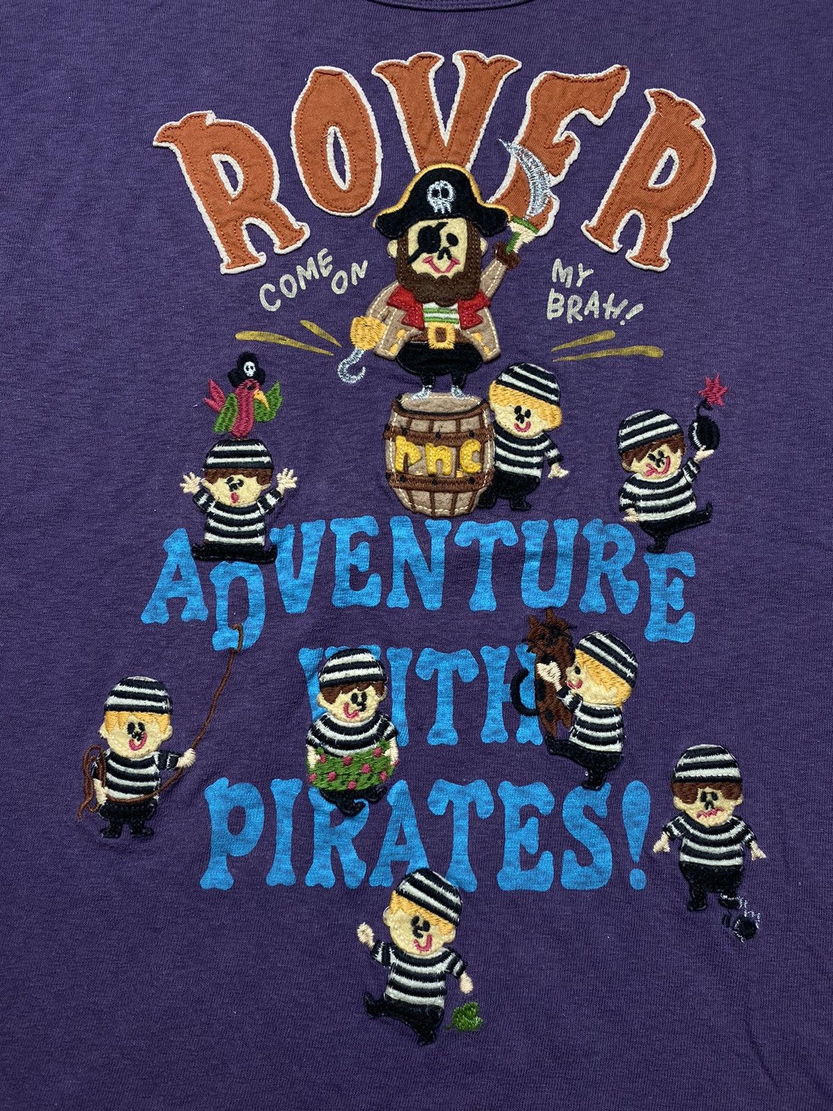 Angel Blue × Hysteric Glamour × Japanese Brand 2000s Rough Japan - Rover Pirates Embroidery Patchwork Tee Size US M / EU 48-50 / 2 - 3 Thumbnail