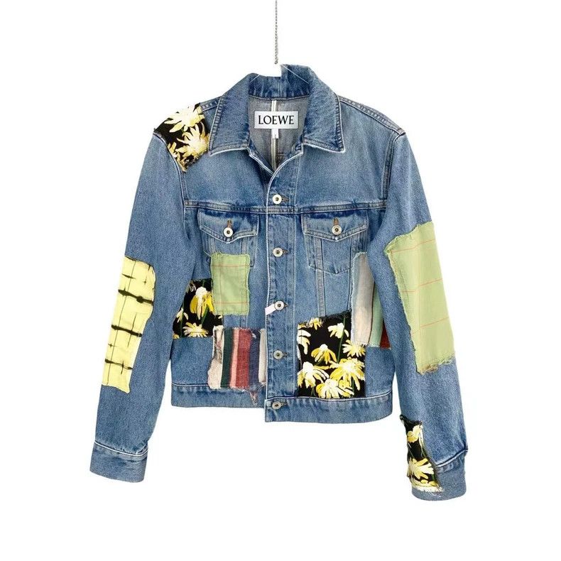 Loewe LOEWE Plaid floral denim jacket Size XS / US 0-2 / IT 36-38 - 1 Thumbnail
