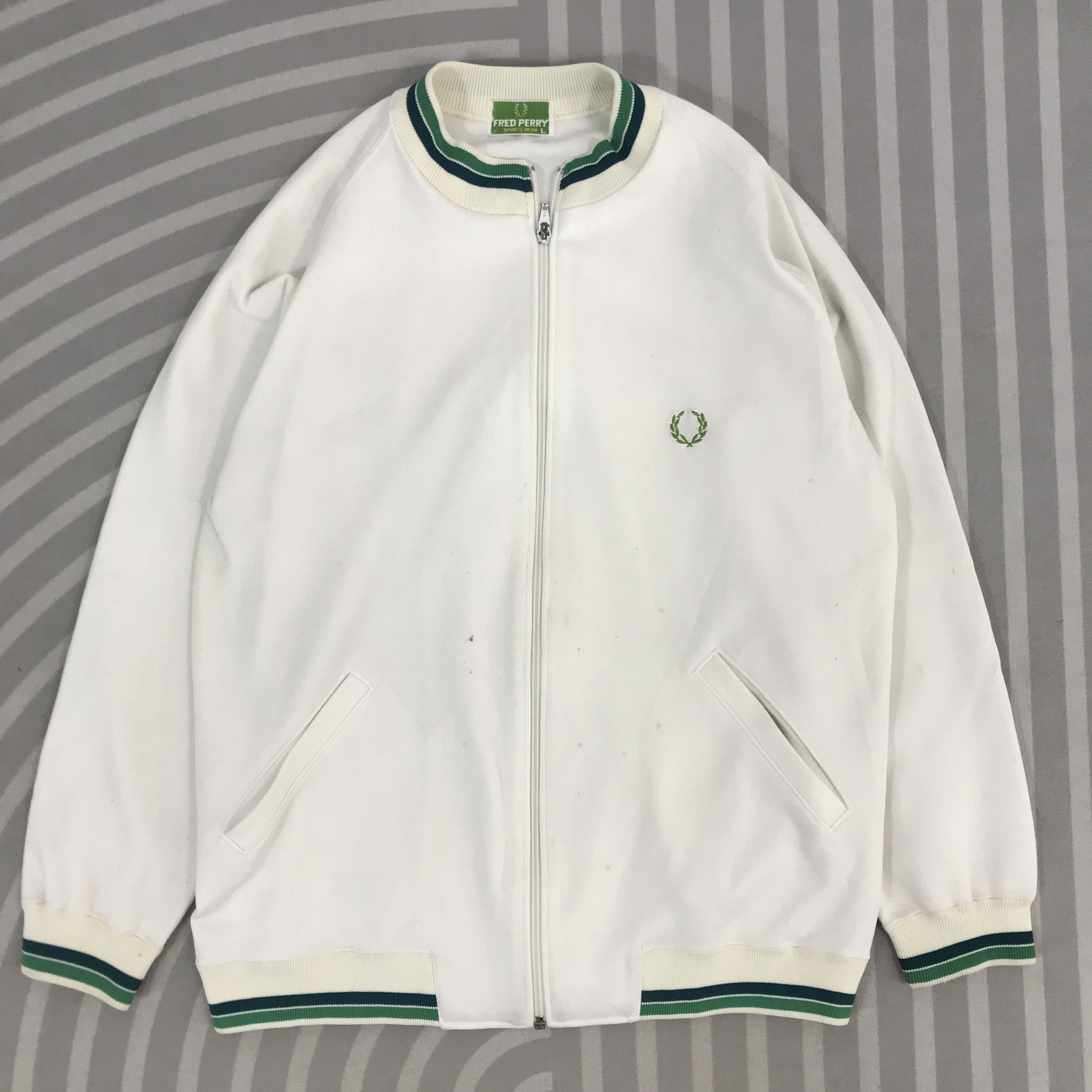 Fred Perry × Vintage Vintage 90s Fred Perry sweater zipper Jacket Size US L / EU 52-54 / 3 - 1 Thumbnail