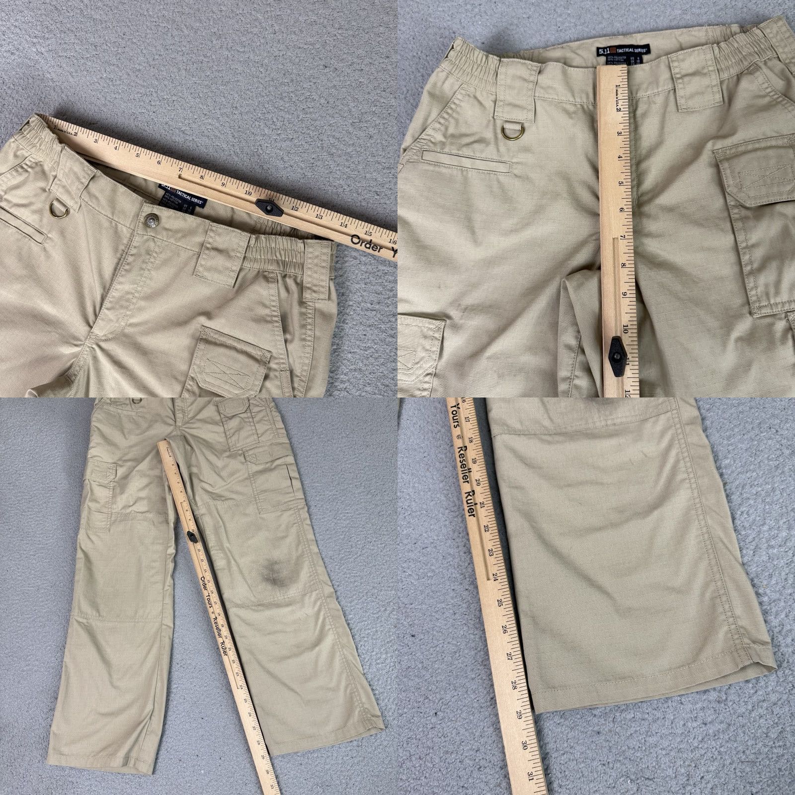 Vintage VINTAGE 5.11 Tactical Pro Pants Womens 6 Regular Khaki Ripstock Cargo Utility Distressed Size 28" / US 6 / IT 42 - 9 Thumbnail