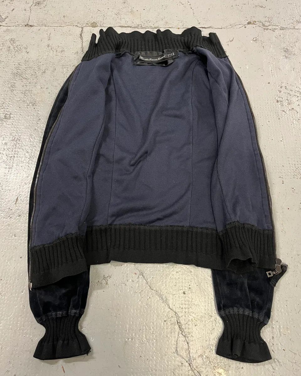 Marithe + Francois Girbaud 2000s Marithé + François Girbaud Navy Velvet Zip Up Sweater Size S / US 4 / IT 40 - 8 Thumbnail