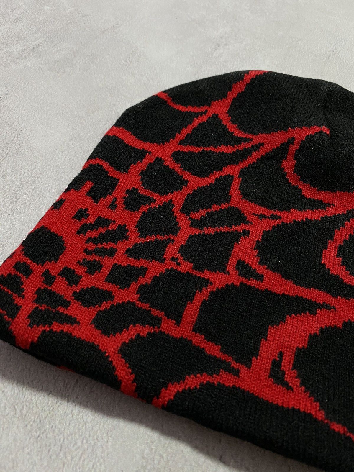 Japanese Brand Vintage 90s Y2K Beanie Hat Spider 🕷️ Man Punk Japanese style Size ONE SIZE - 3 Thumbnail