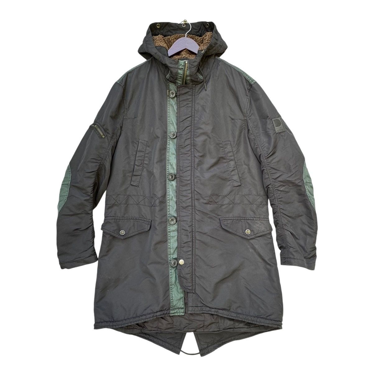 DKNY × Vintage DKNY Jeans Fishtale Parka Army Size US L / EU 52-54 / 3 - 1 Thumbnail