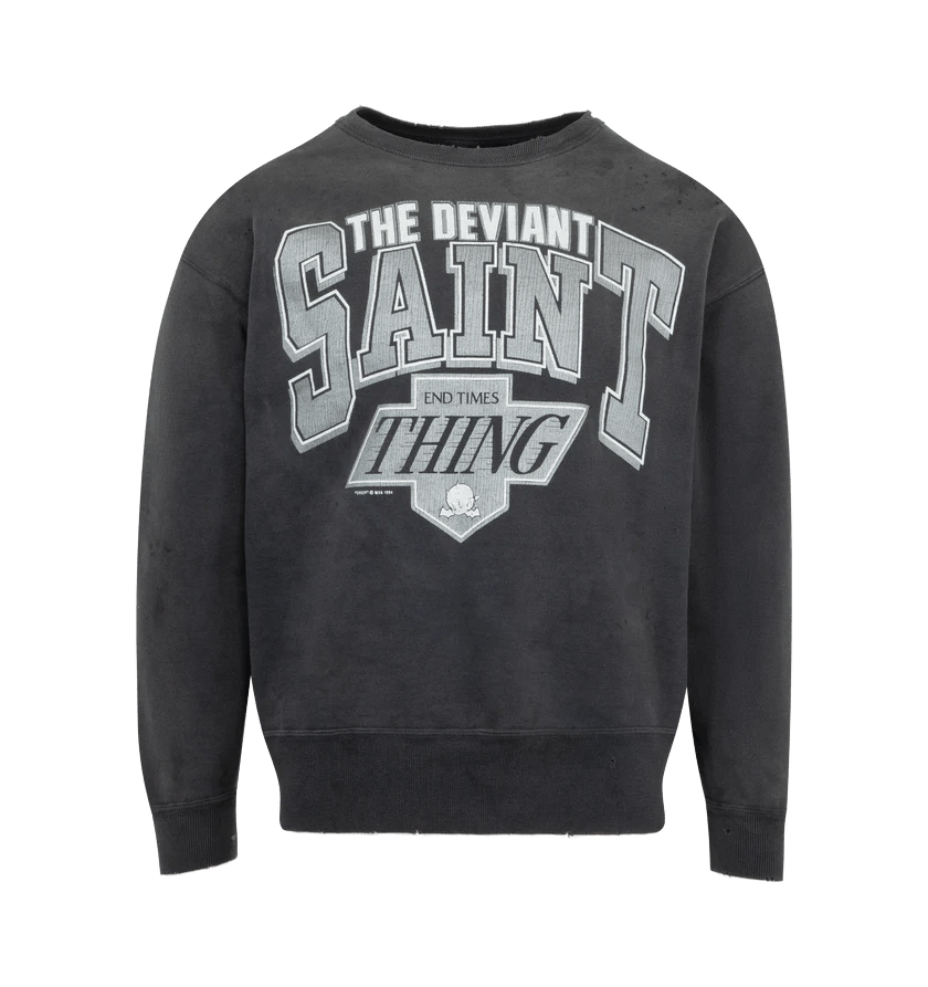 Saint Michael o1h1sh10525 The Deviant Sweatshirt in Black Size US S / EU 44-46 / 1 - 1 Thumbnail