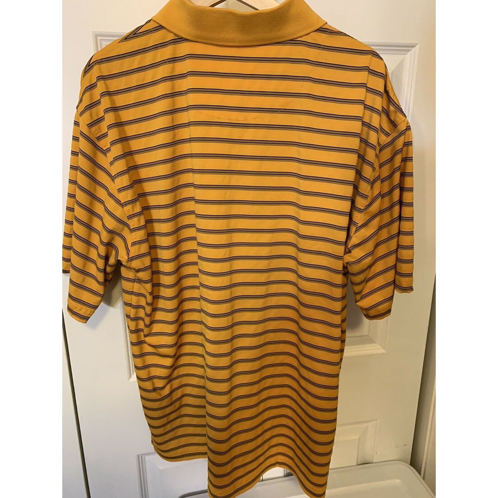 PGA Tour PGA Tour Golf Men’s Sz XL Mango Stripe Short Sleeve Polo Shi Size US XL / EU 56 / 4 - 8 Thumbnail