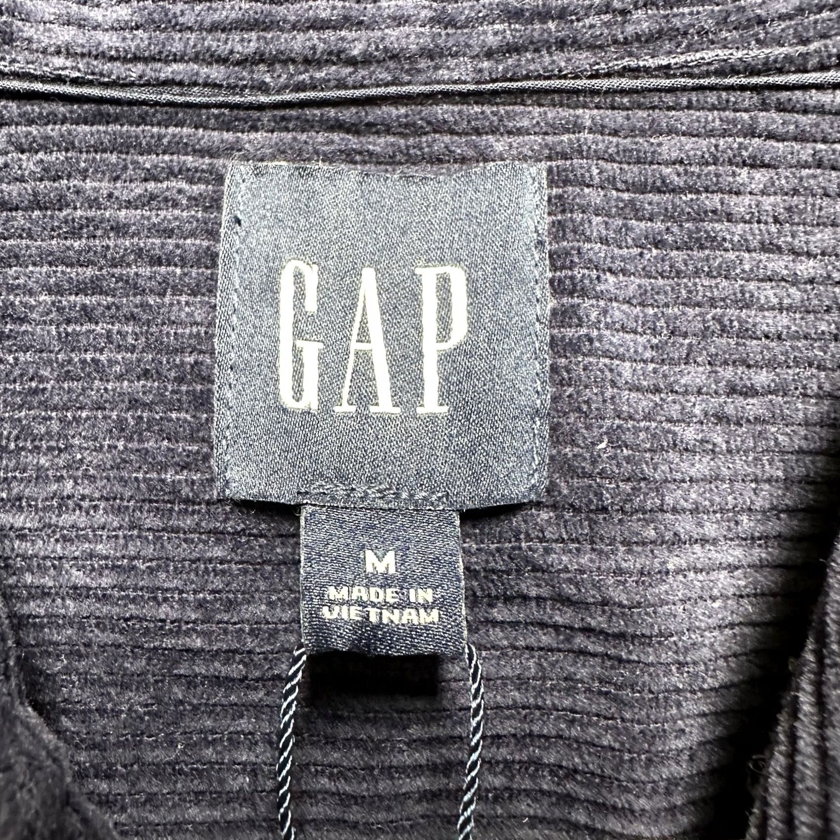 Gap GAP Shirt Mens Medium Eclipse Blue Button Up Corduroy Long Sleeve Size US M / EU 48-50 / 2 - 6 Thumbnail