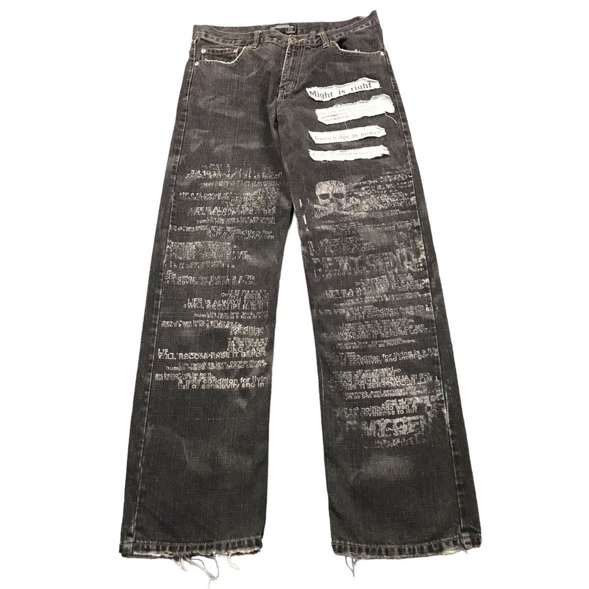 BUFFALO DISTRESSED IF SIX WED NINA STYLE BLACK FADED PANTS
